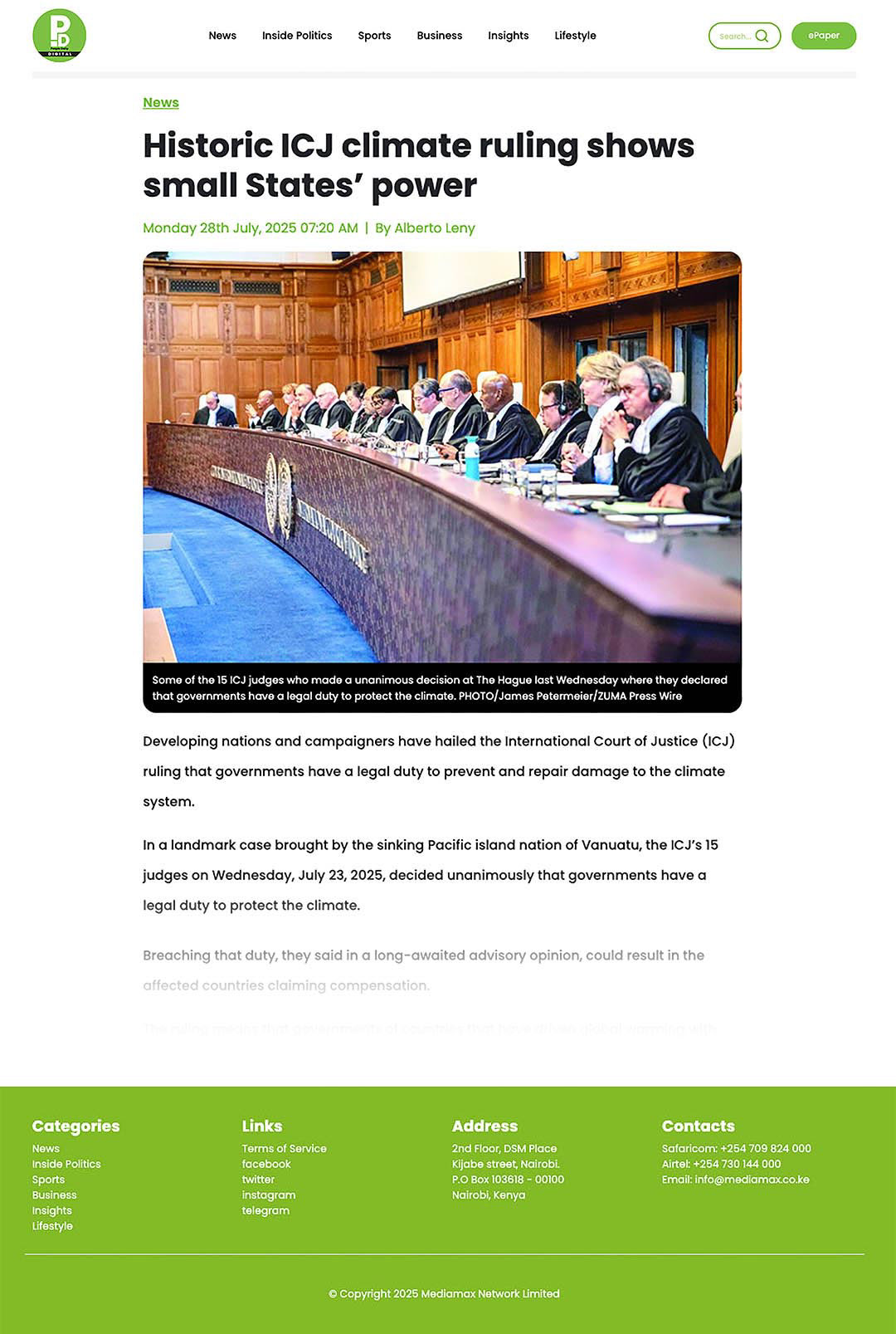 peopledaily.digital [Kenya] - July 28, 2025