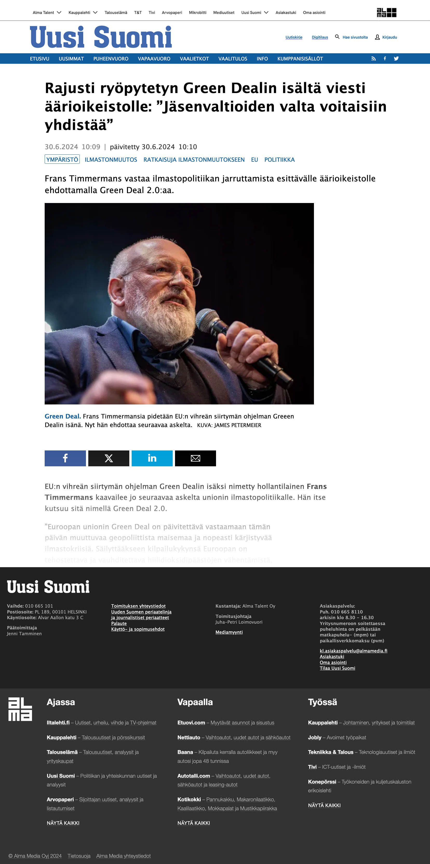 uusisuomi.fi - June 30, 2024