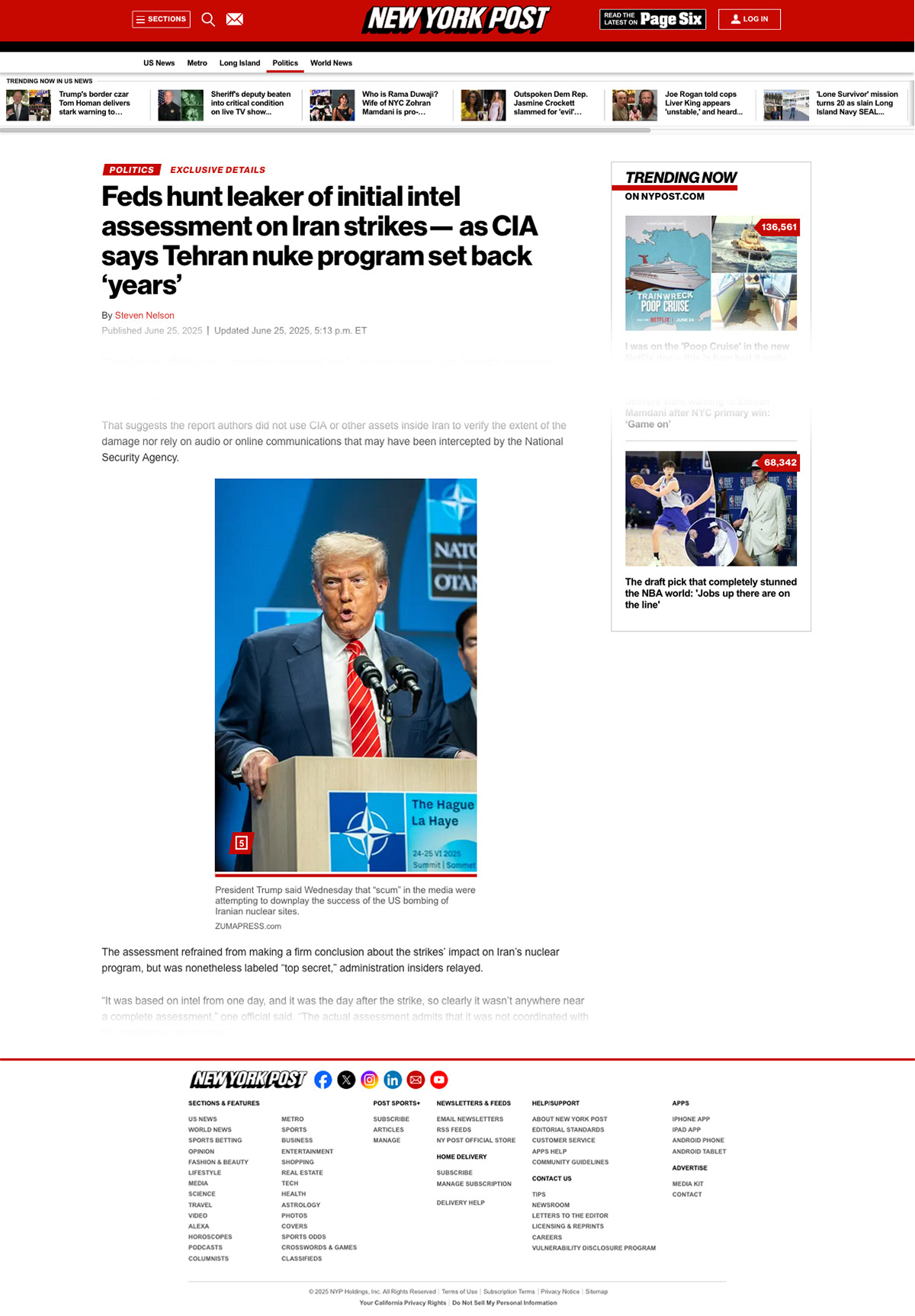 NewYorkPost.com [United States] - June 25, 2025