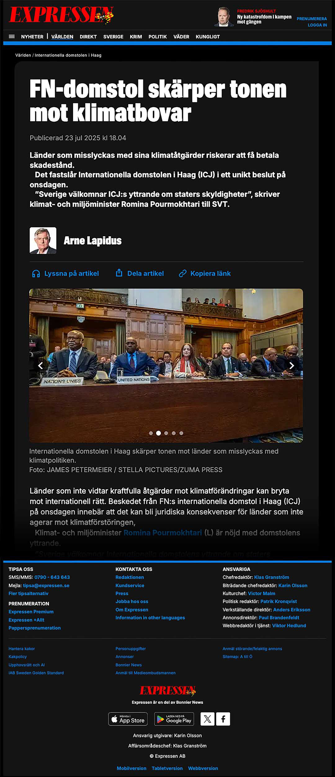 expressen.se [Sweden] - July 23, 2025