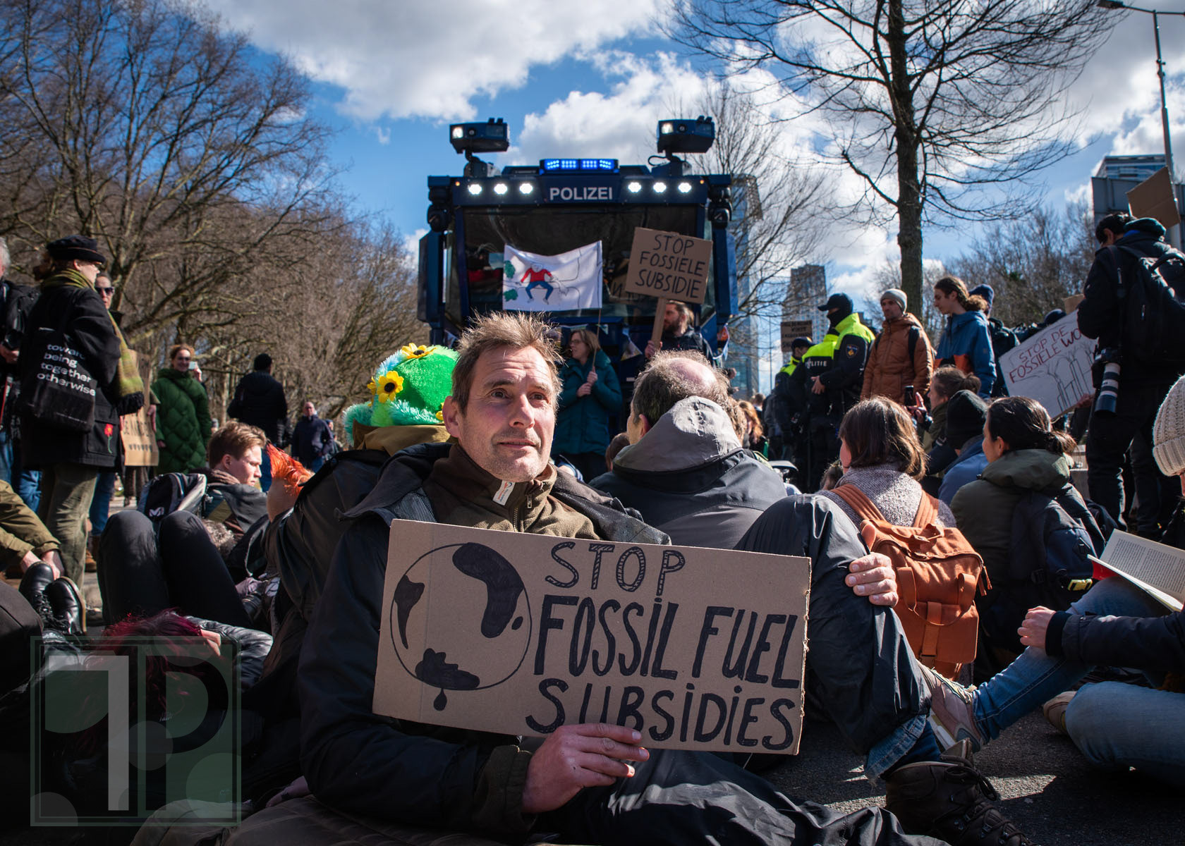 March 11, 2023 - A12 Blockade Against Dutch Fossil Fuel Subsidies, The Hague, the Netherlands