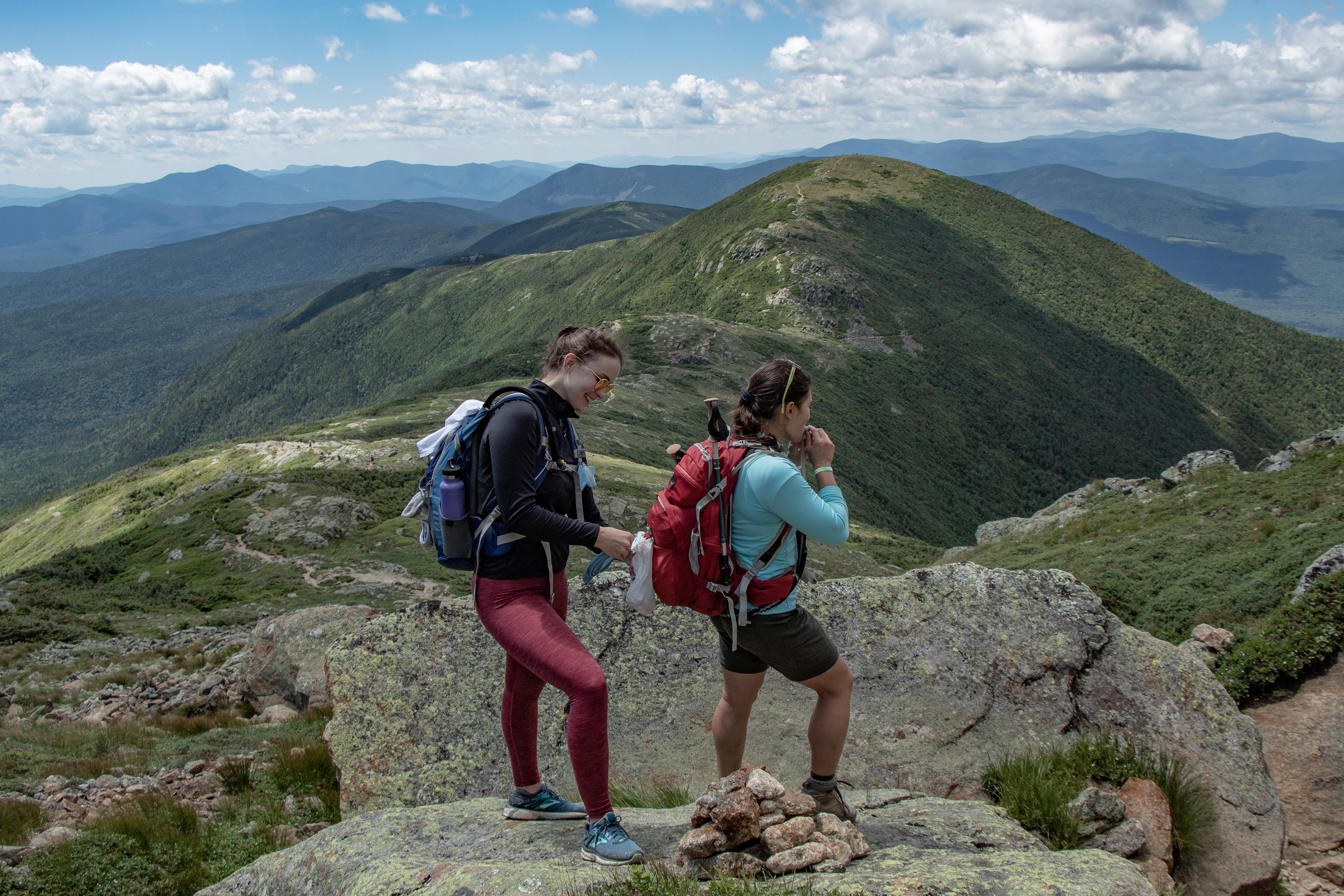On the summit of Mt. Monroe, looking towards the southern Presidentials