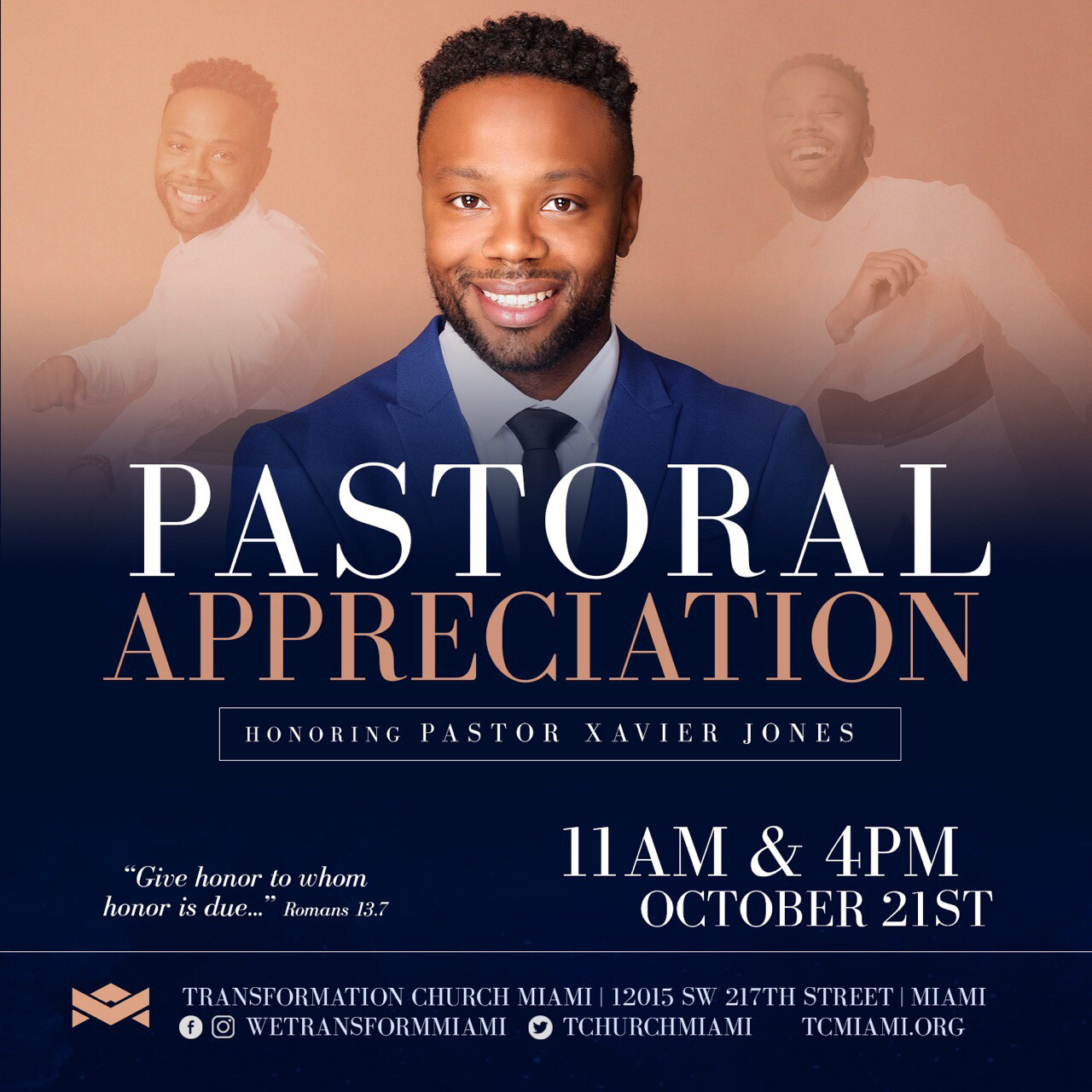 Marcus Coleman - Pastoral Appreciation- Flyer & PowerPoint Slide