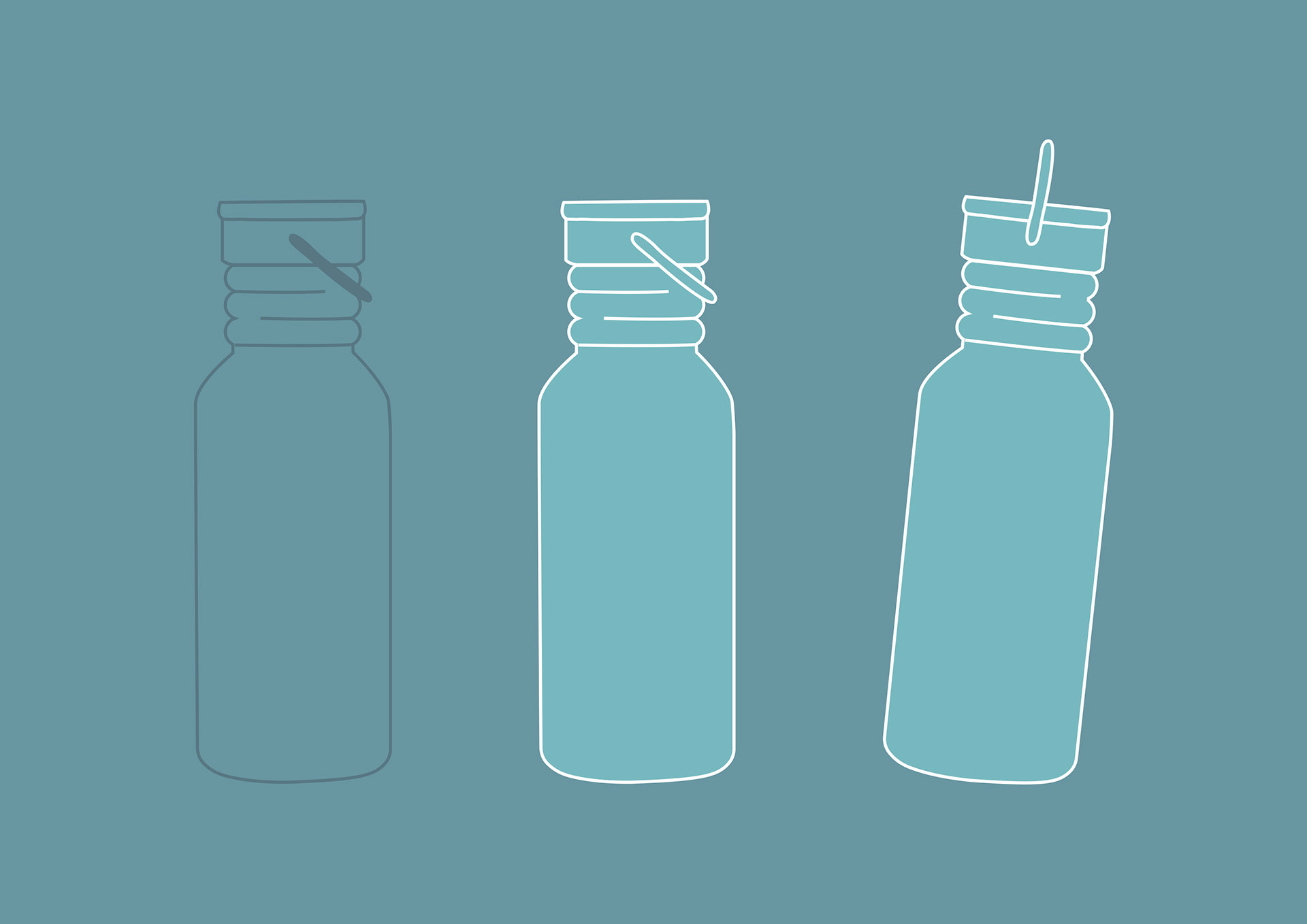 Ilustración botellas