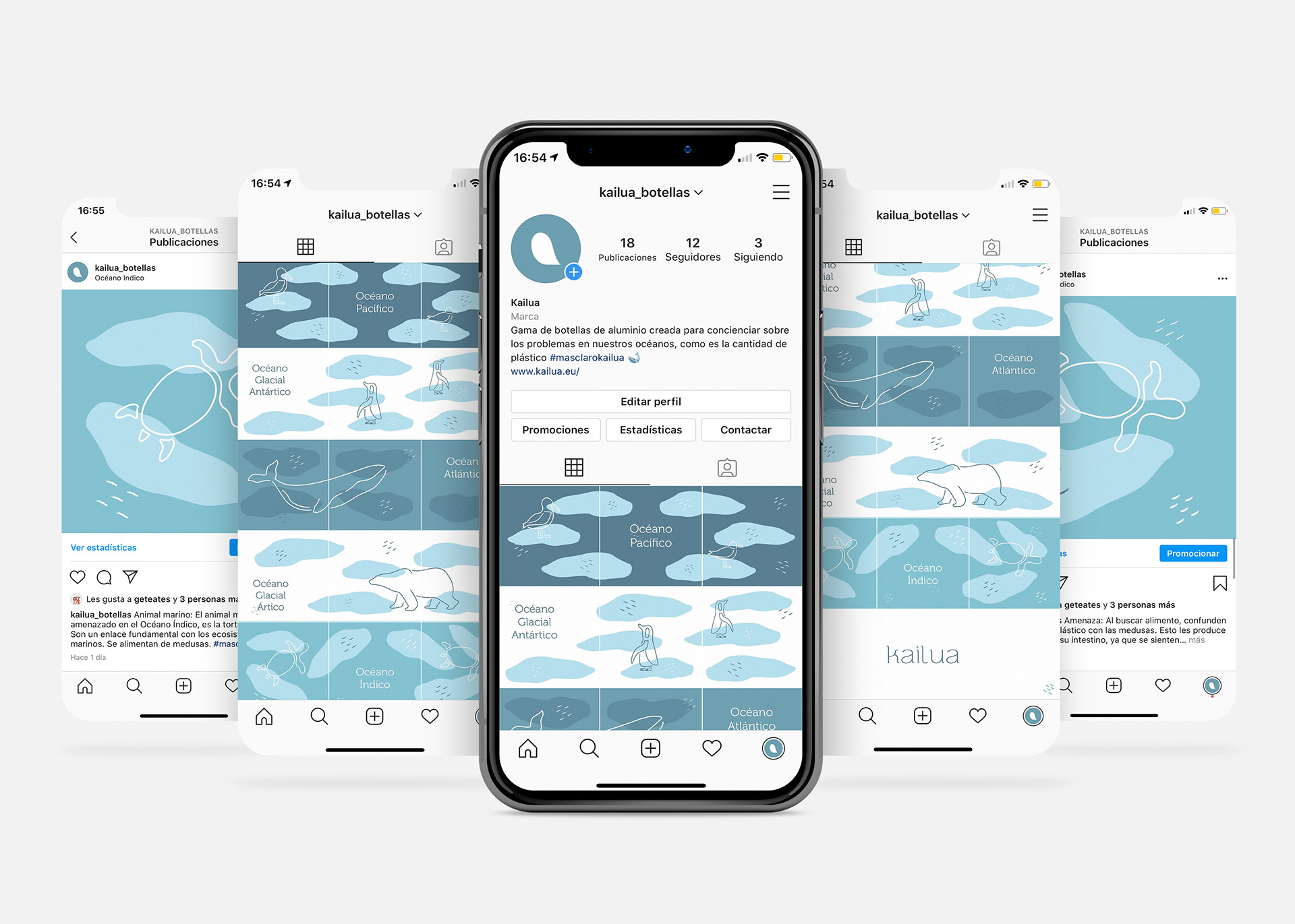 Mockup de la cuenta de instagram