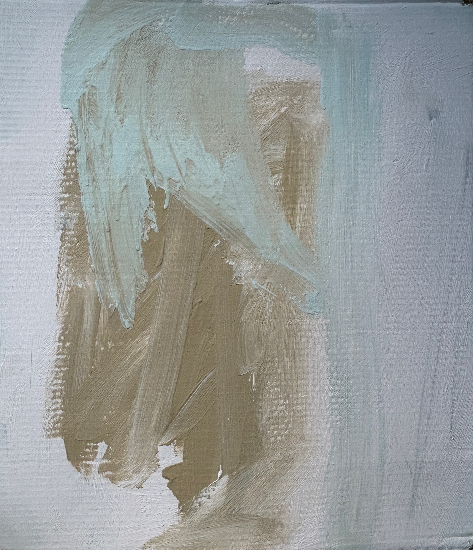 Untitled Abstraction VI, Acrylic and Emulsion Paint on Cardboard, 58x50cm 2025