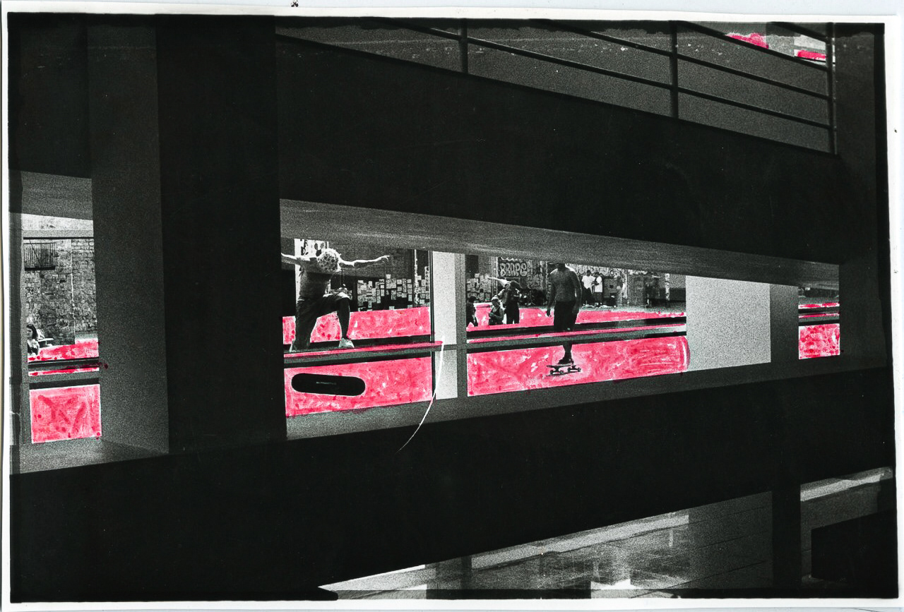 Macba, Acrylic Marker on Silver Gelatin, 8x10" 2023