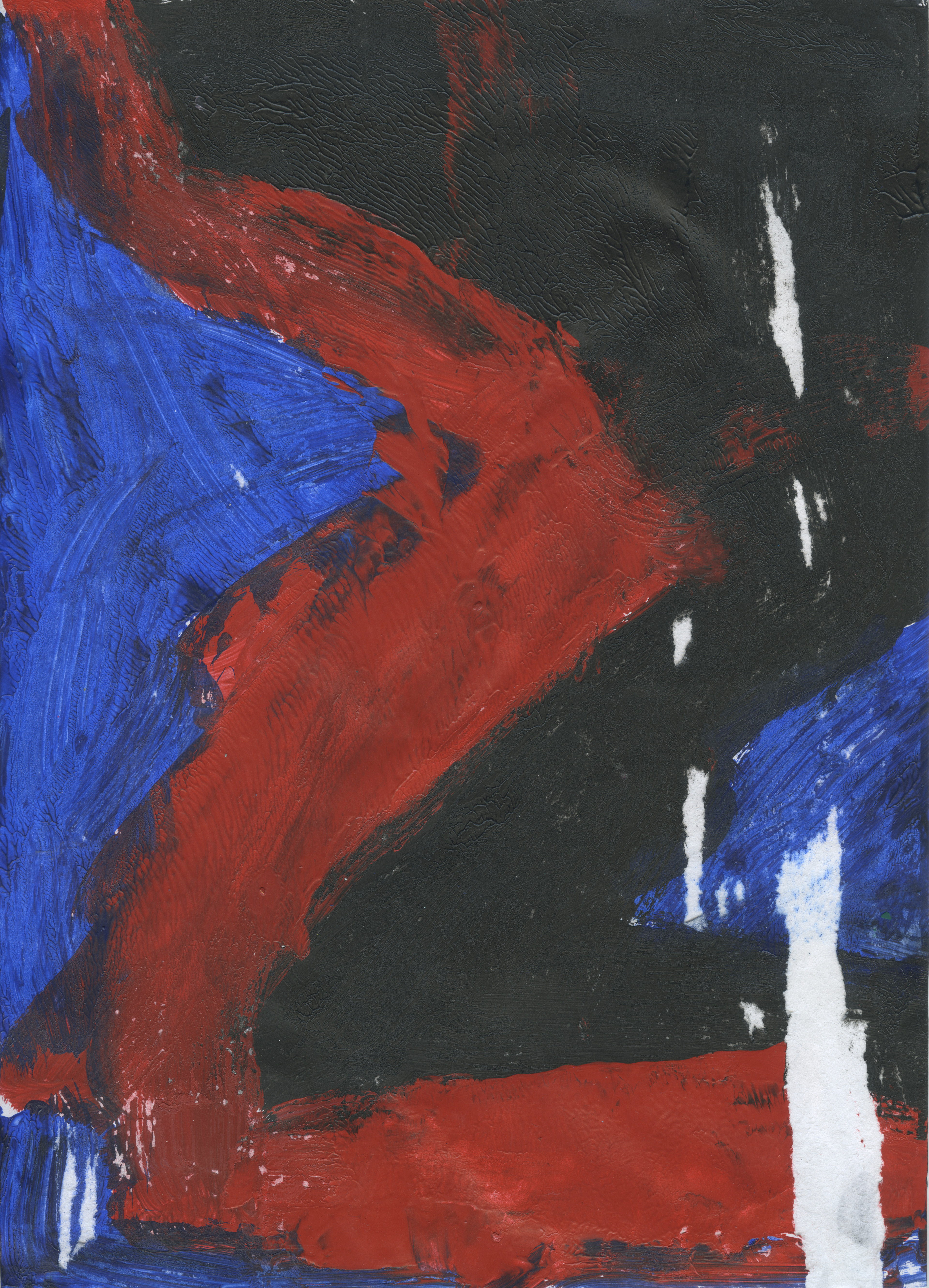 Untitled, Acrylic and Vinyl Paint on Paper, 21x29.7cm, 2025