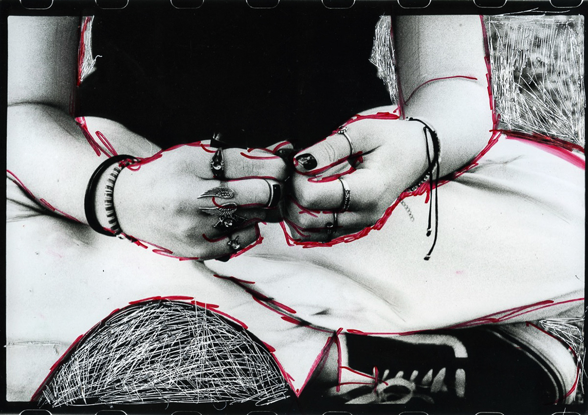 Mads in Maidstone, Acrylic Marker on Silver Gelatin Print, 8x10", 2024