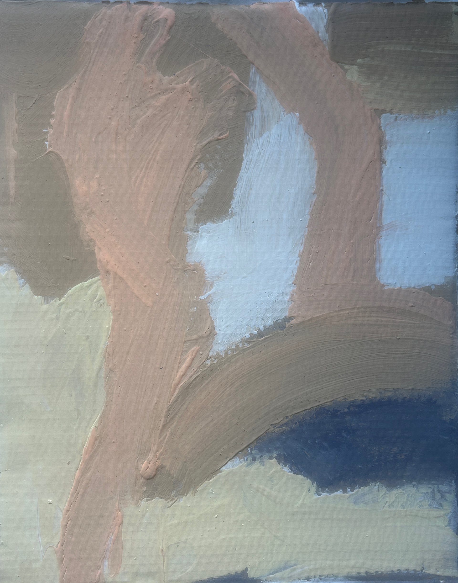 Untitled Abstraction VII, Acrylic and Vinyl Paint on Cardboard, 46x57cm, 2025