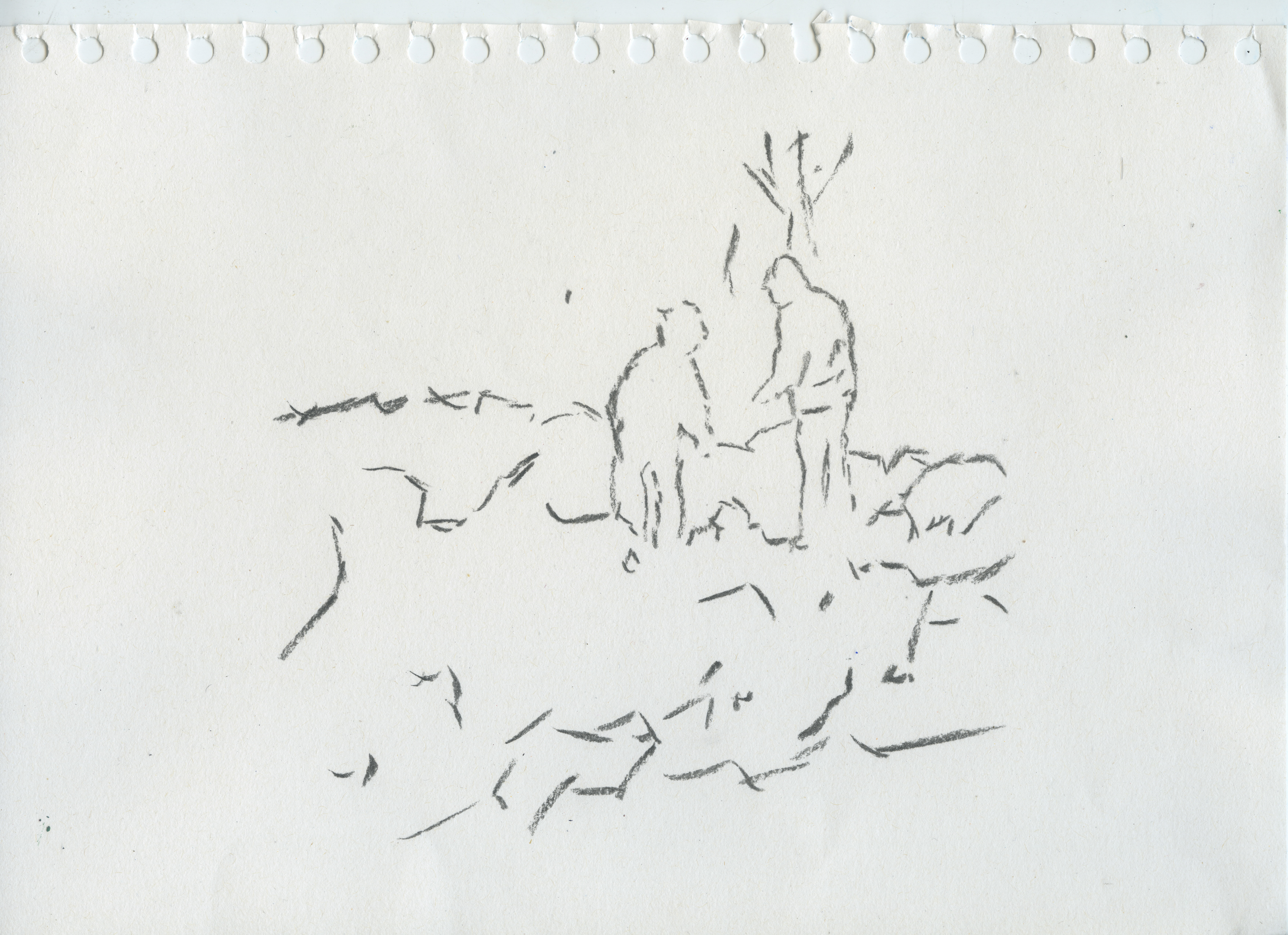 Search, Charcoal on Paper, 24x27.5cm, 2024