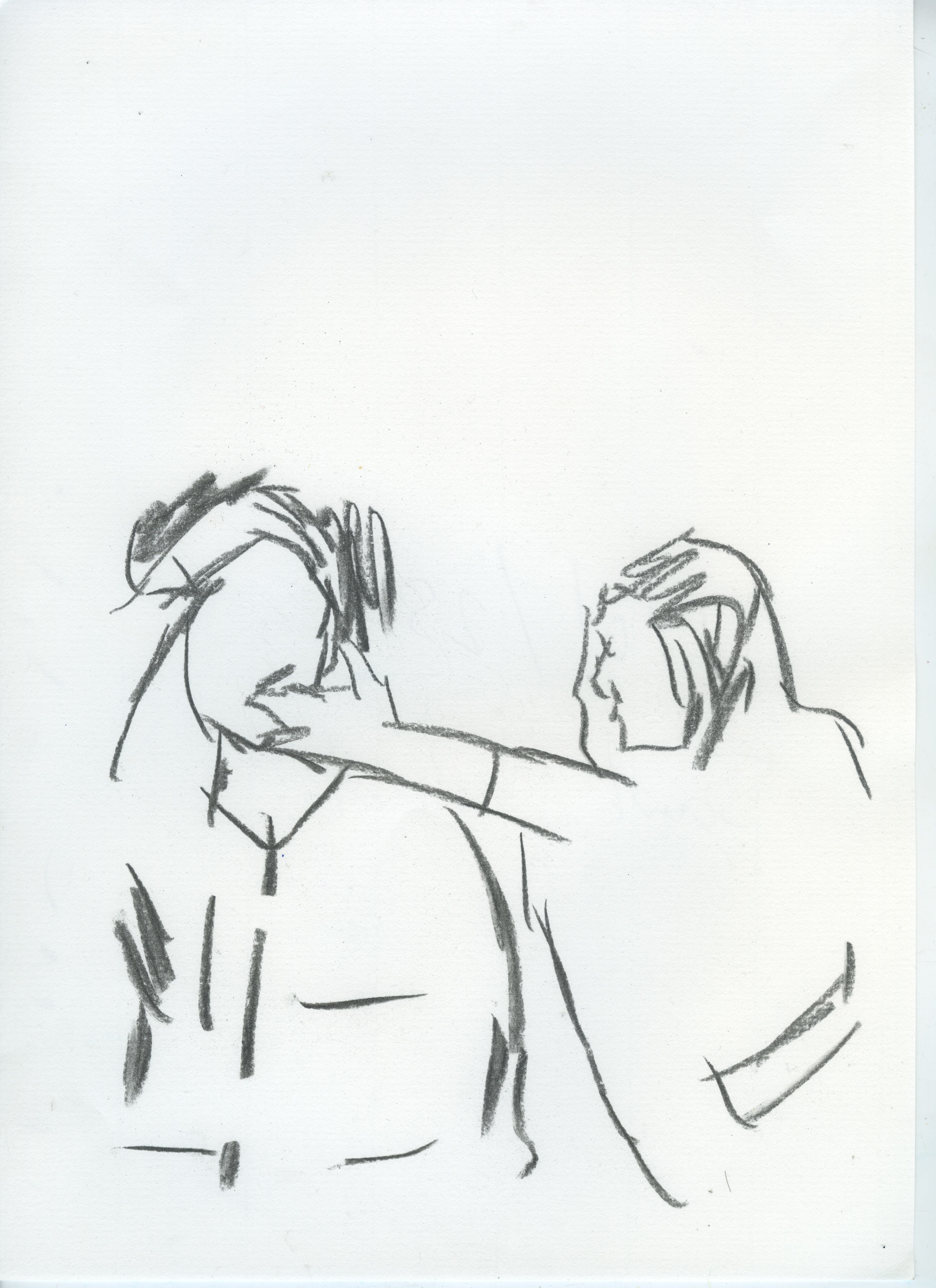 Smokers Study, Charcoal on Paper, 24x27.5cm 2025