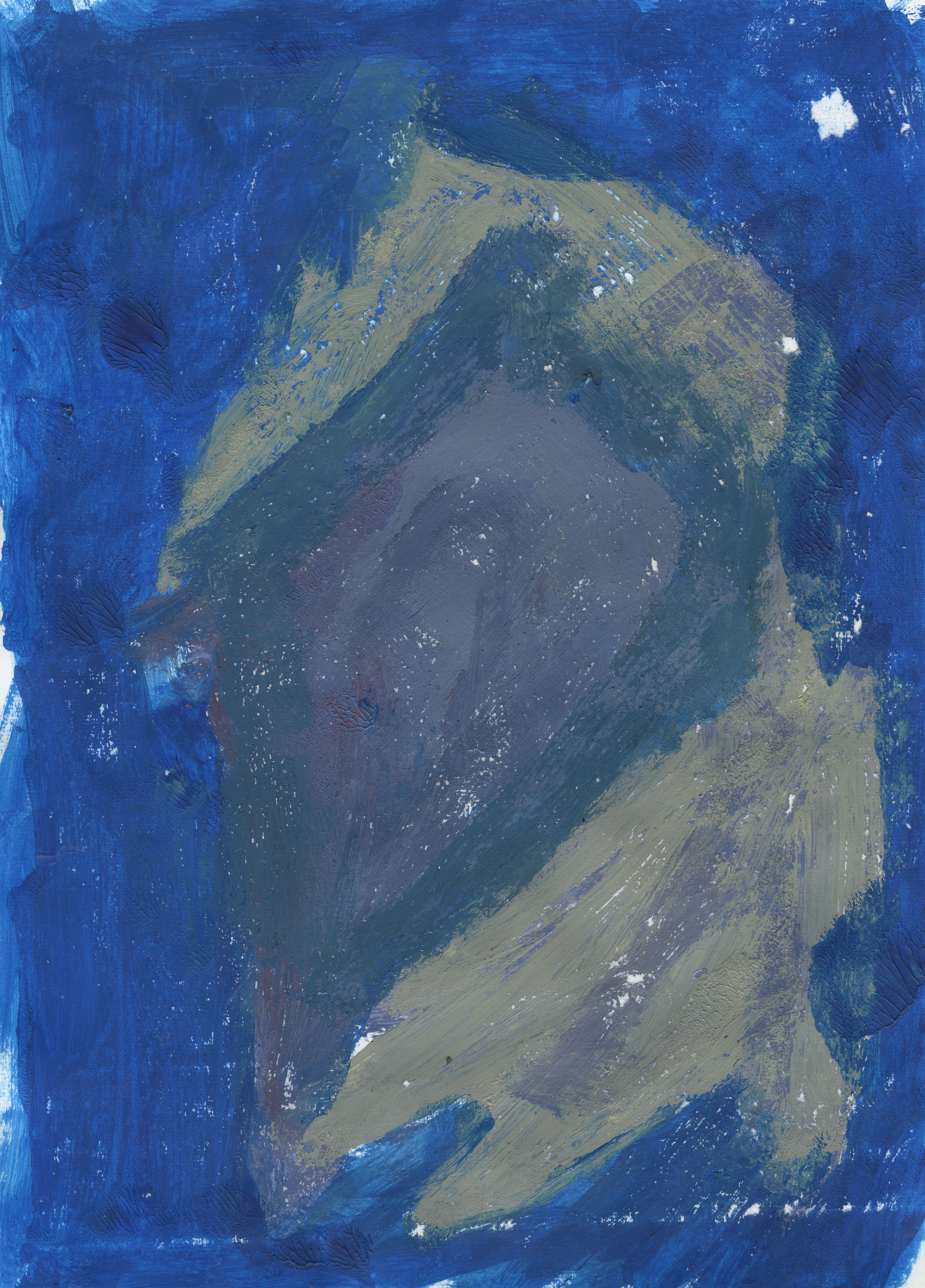 Untitled (St Ives) Acrylic on Paper, 21x29.7cm, 2025