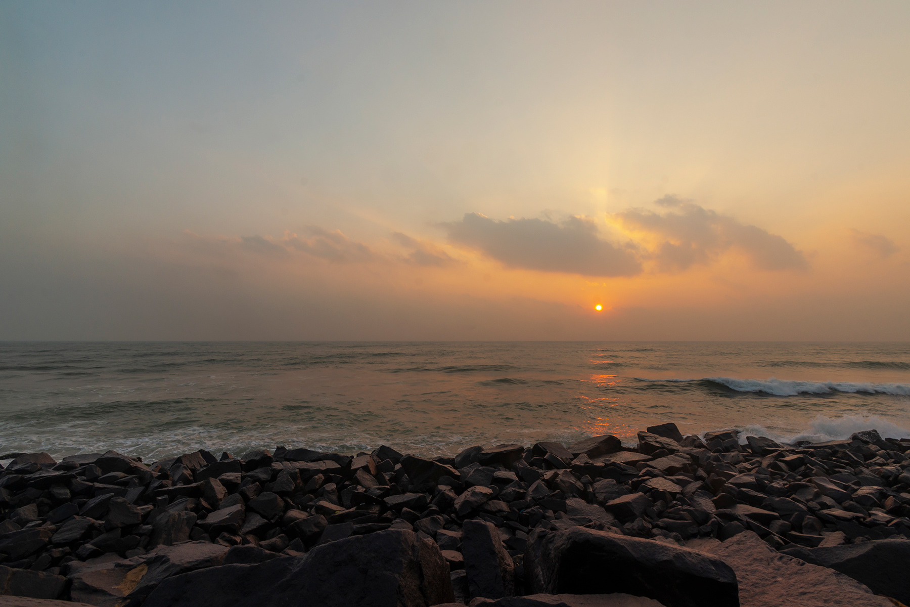 Rock beach, Pondicherry