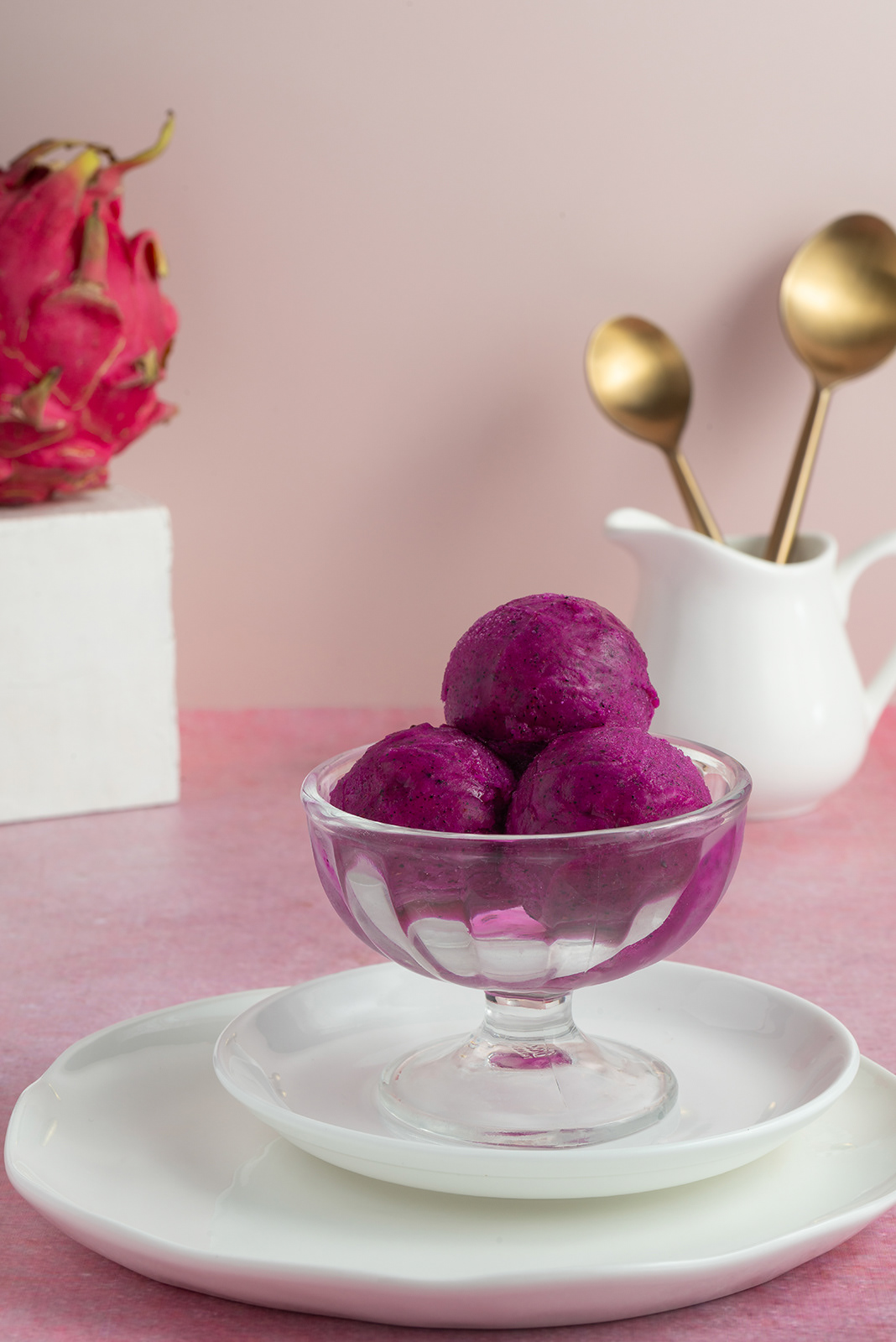Dragon Fruit Sorbet prop styling for Verandah Deli.