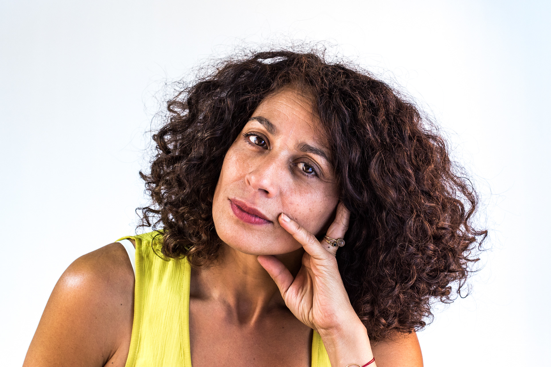 Najette L. pensive
