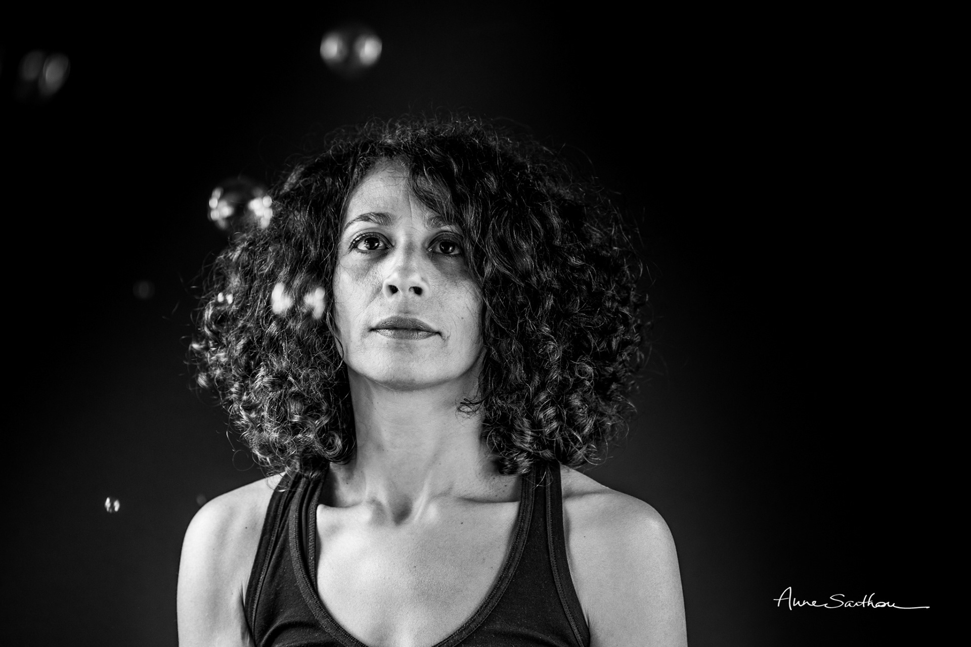 Najette L. dans sa bulle