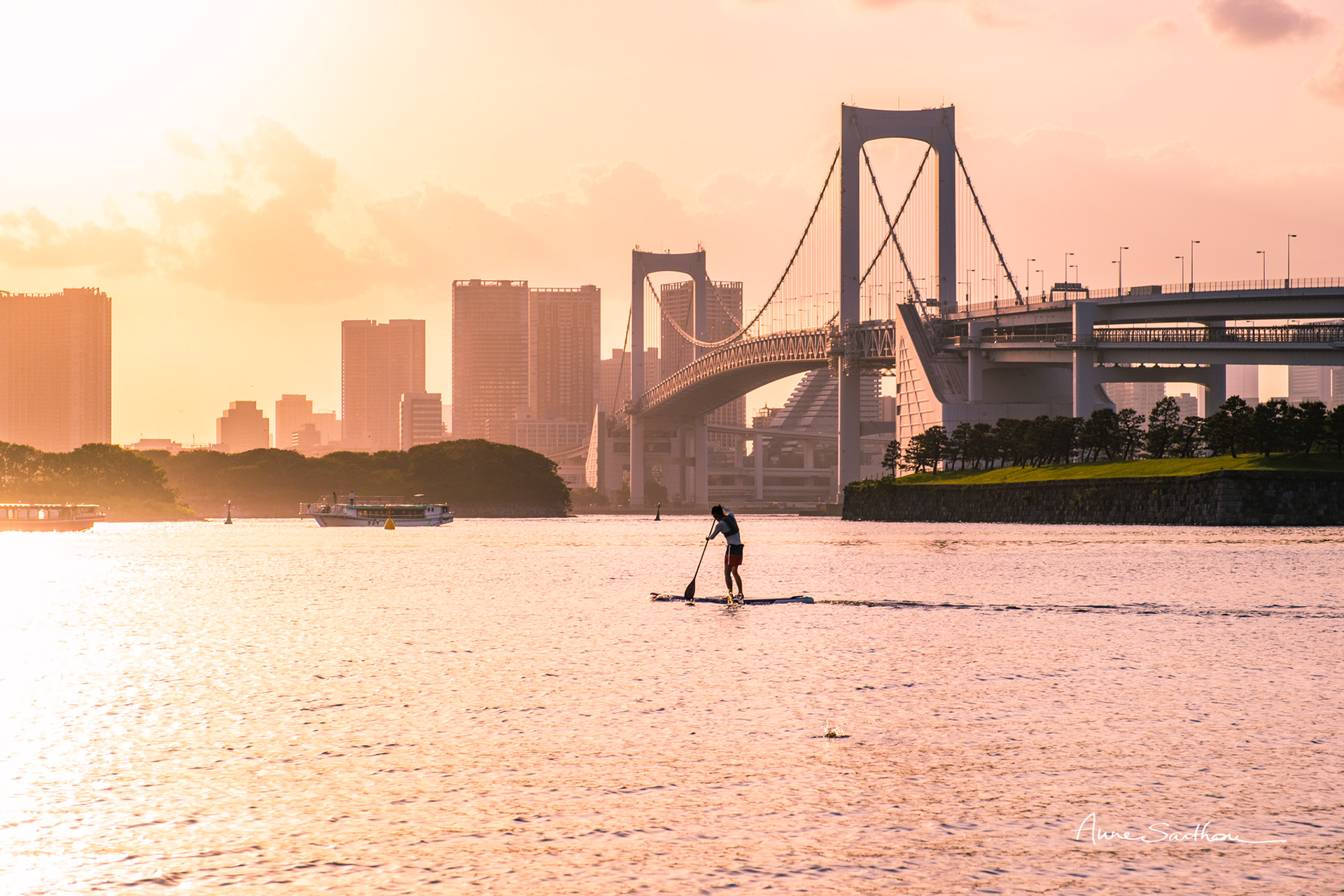 Le paddleur d'Odaiba