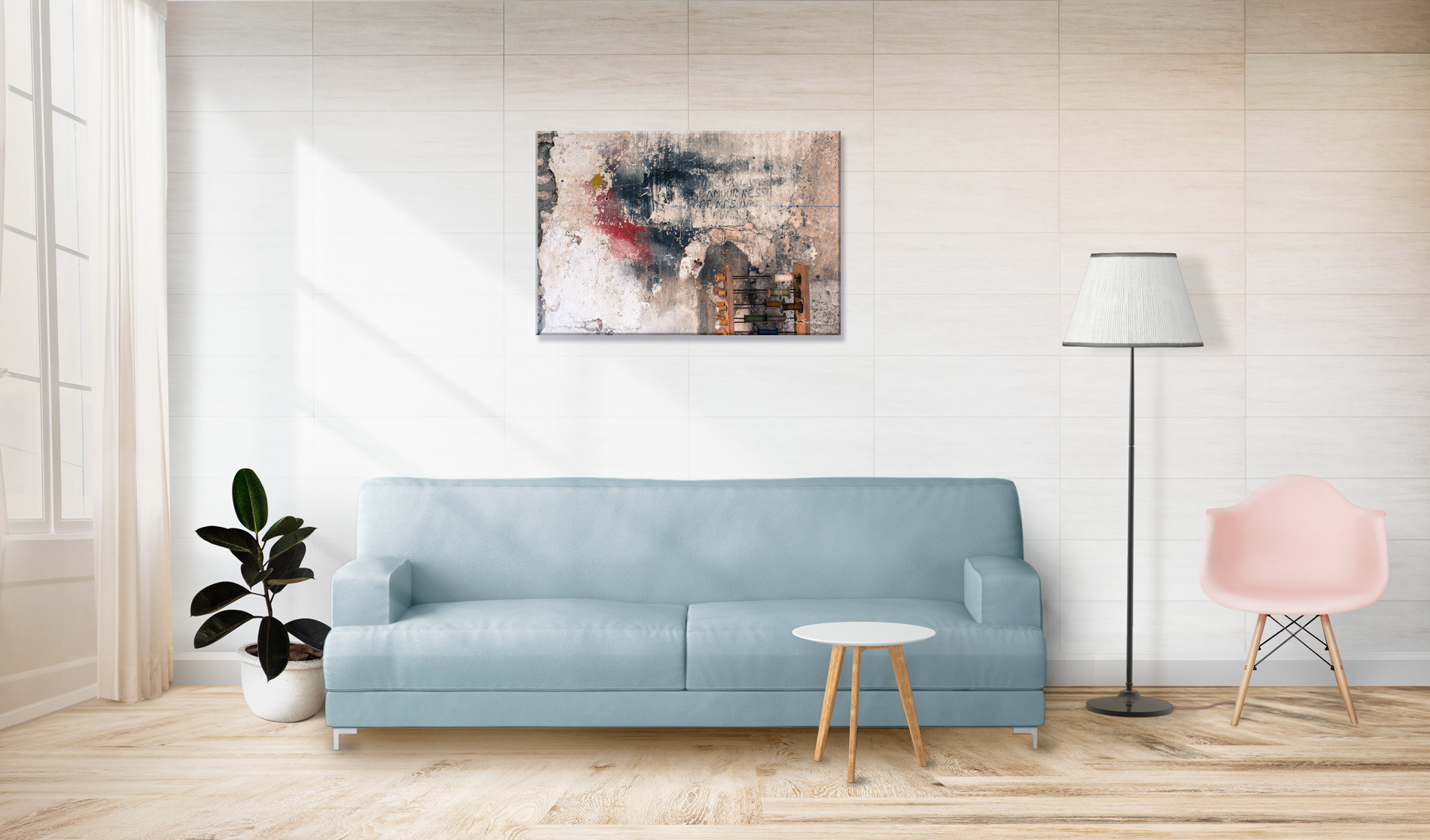 Toile sur châssis - 90 x 60 cm - 180€