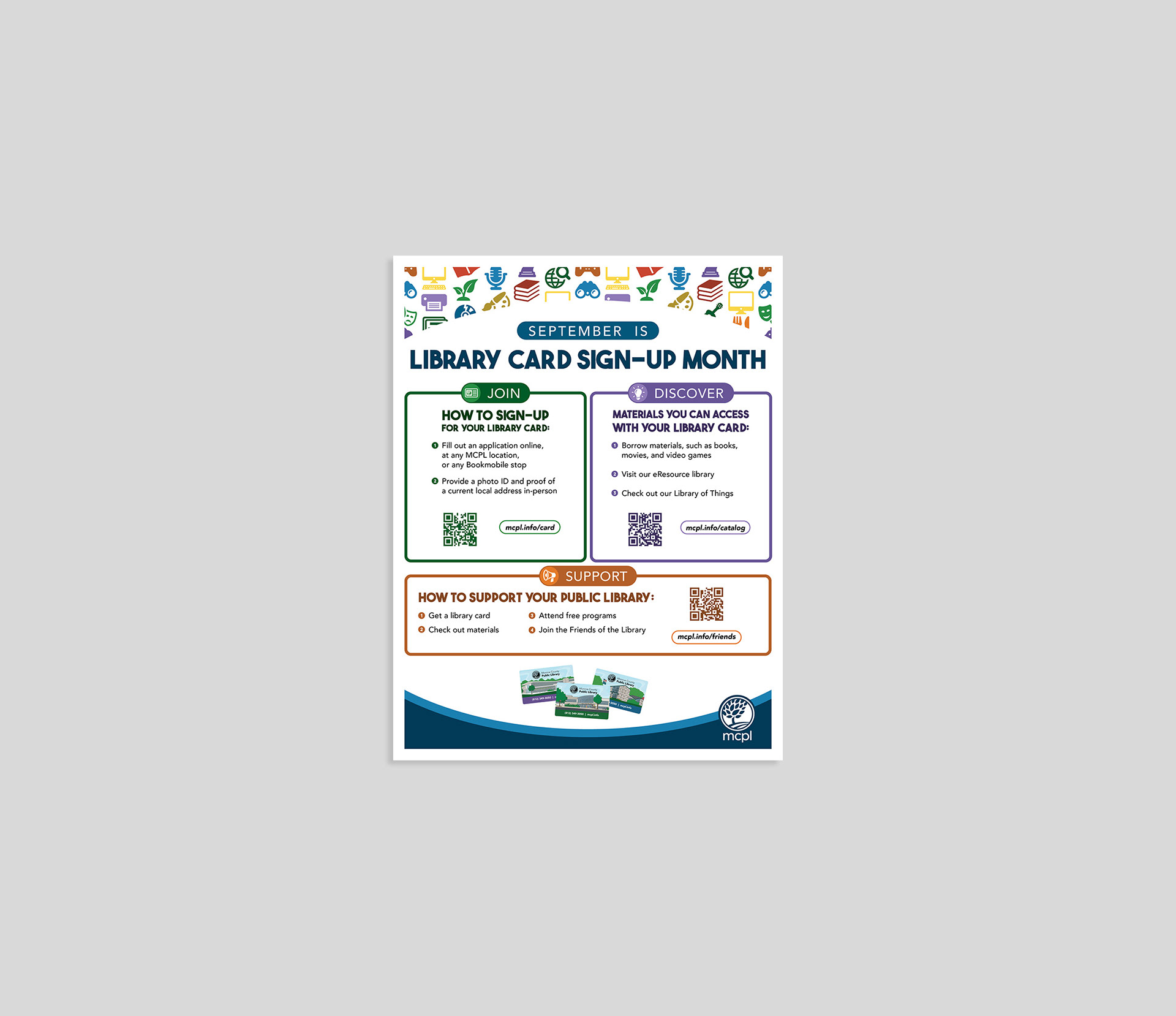 2025 Library Card Sign-Up Month Flyer