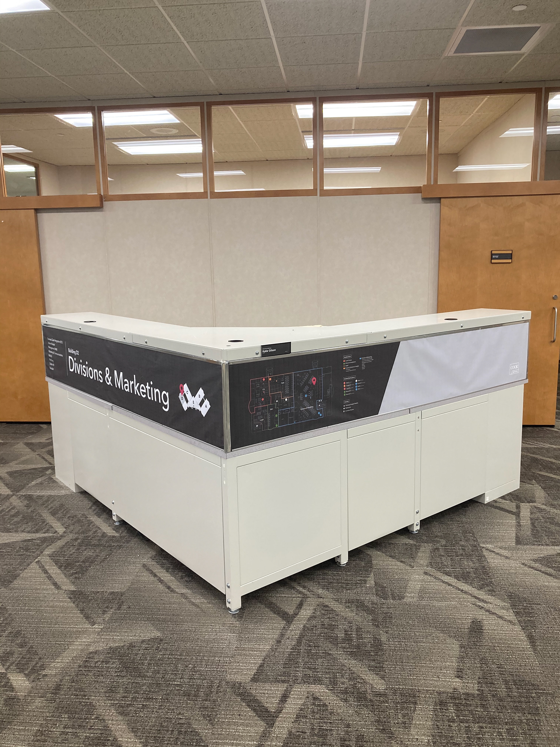 Admin Desk Wraps at Cook Medical's Global Headquarters