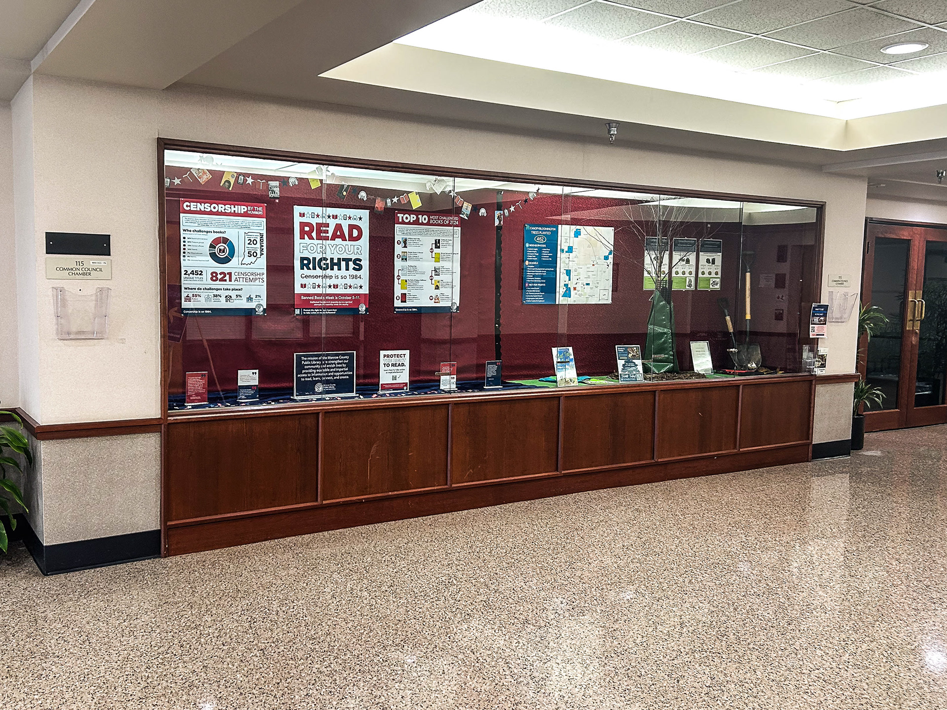 Banned Books Week City Hall Display