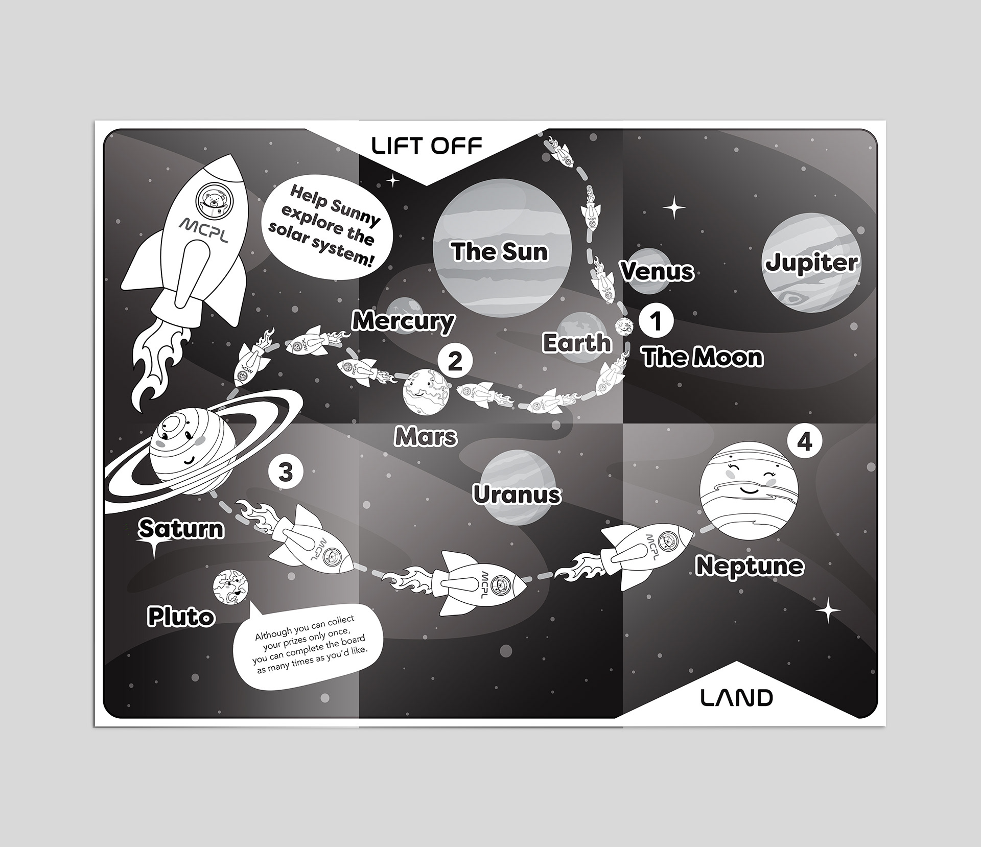 Children's Summer Reading Game Board