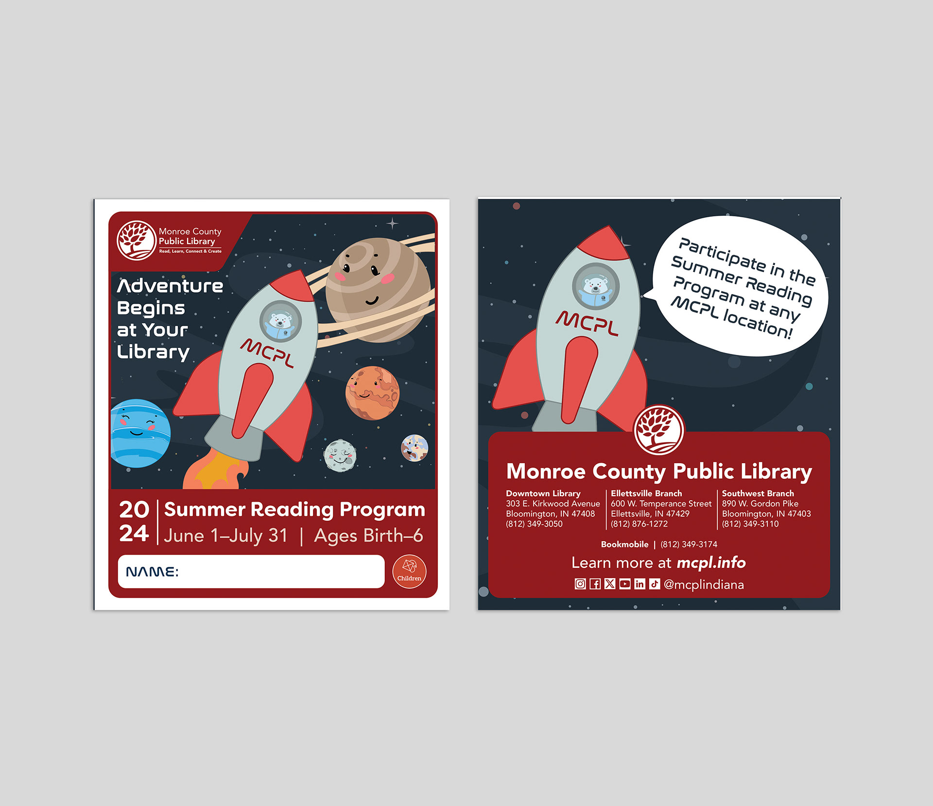 Children's Summer Reading Game Board