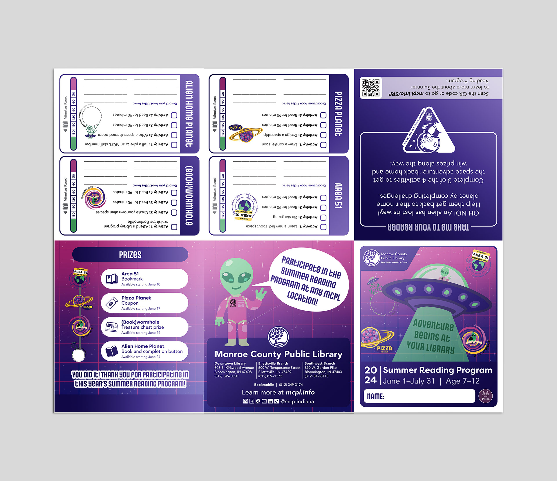 Tween Summer Reading Game Board