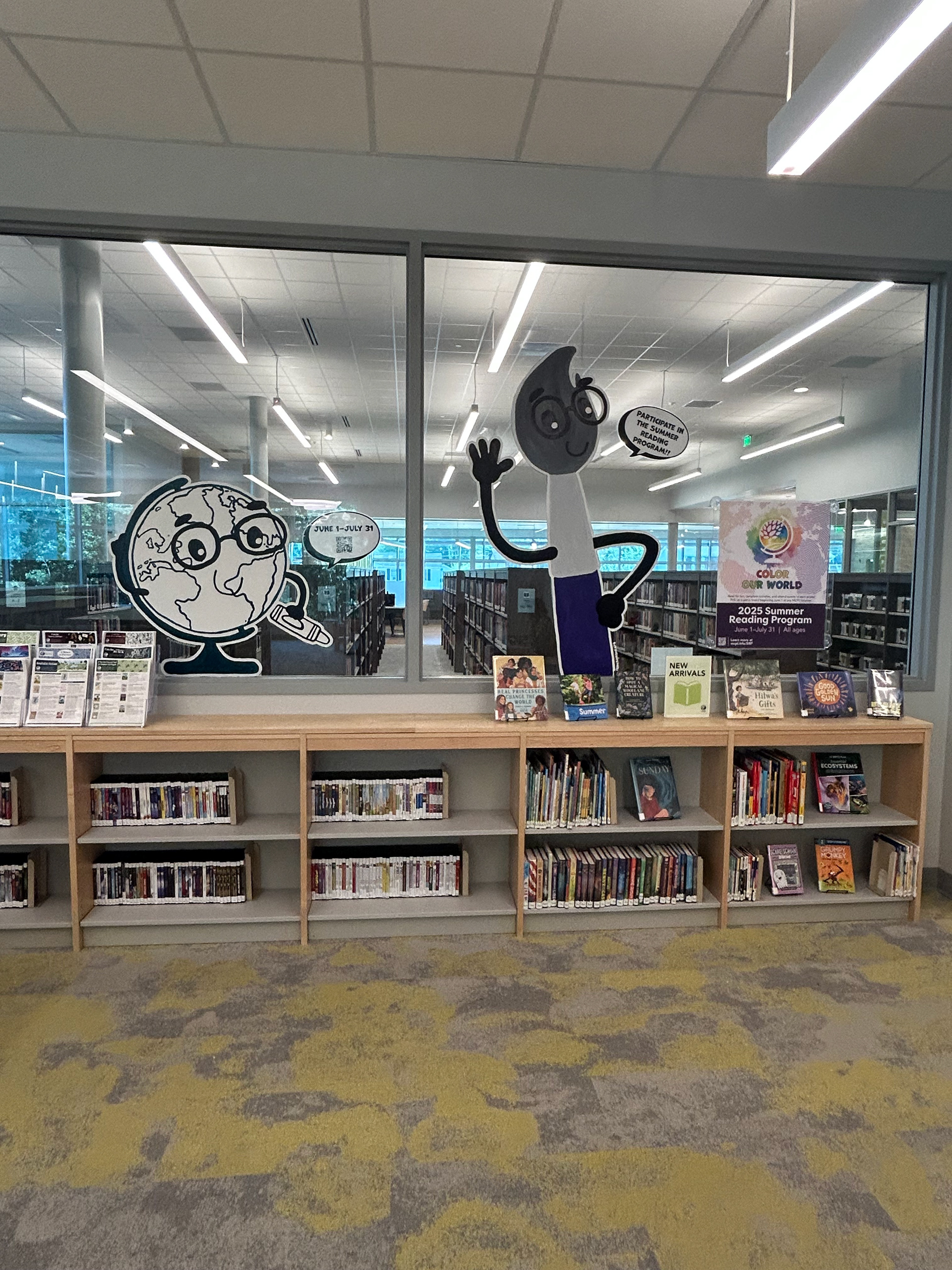 Summer Reading Window Painting Southwest Branch "Color Our World" May 2025