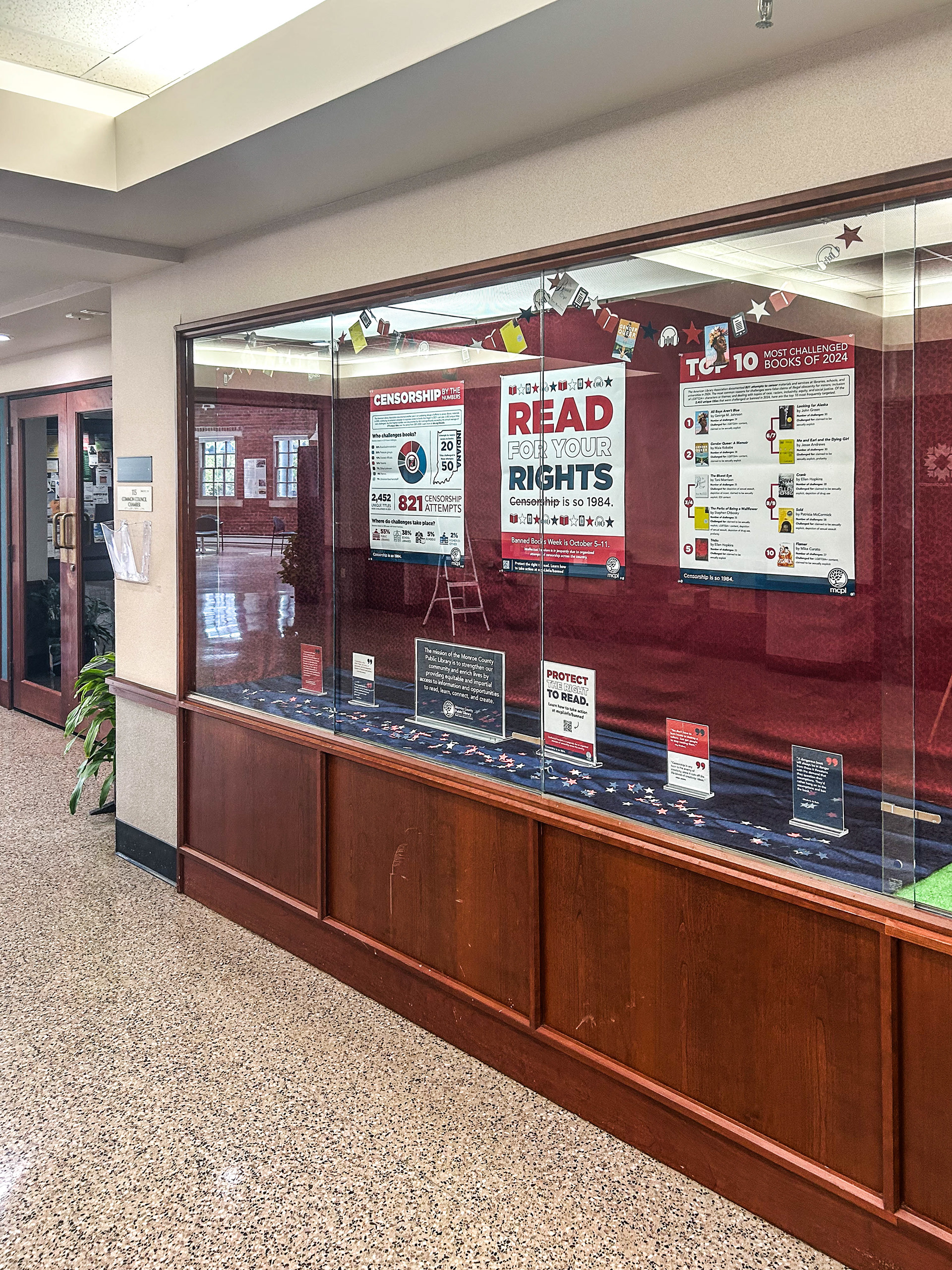Banned Books Week City Hall Display