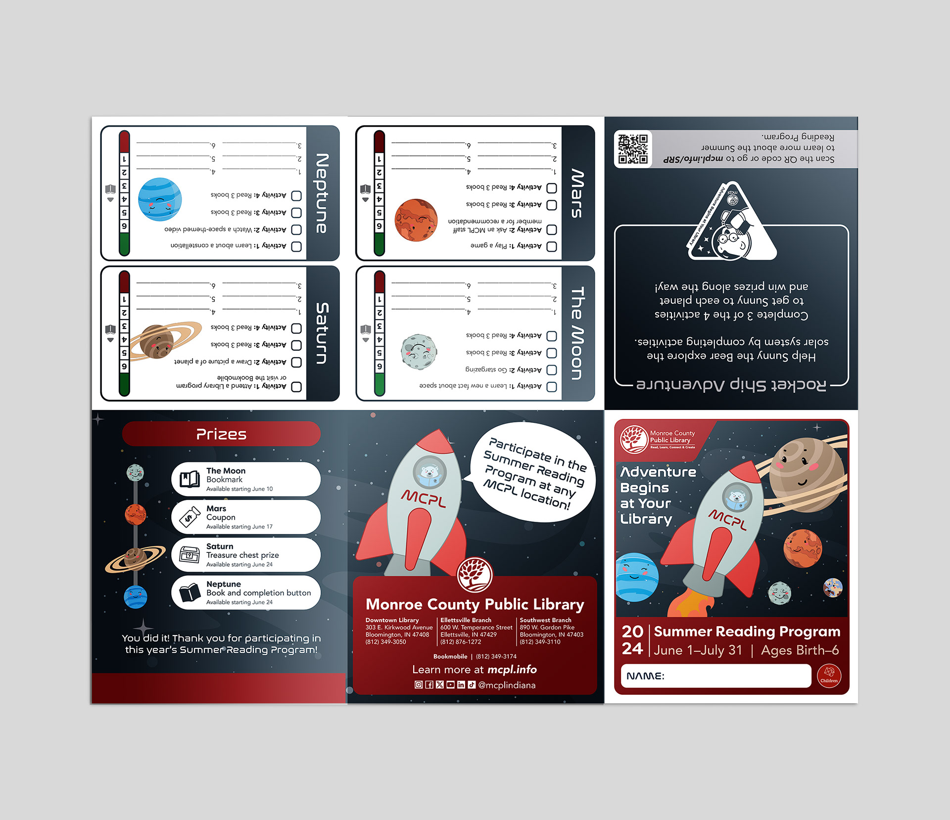 Children's Summer Reading Game Board