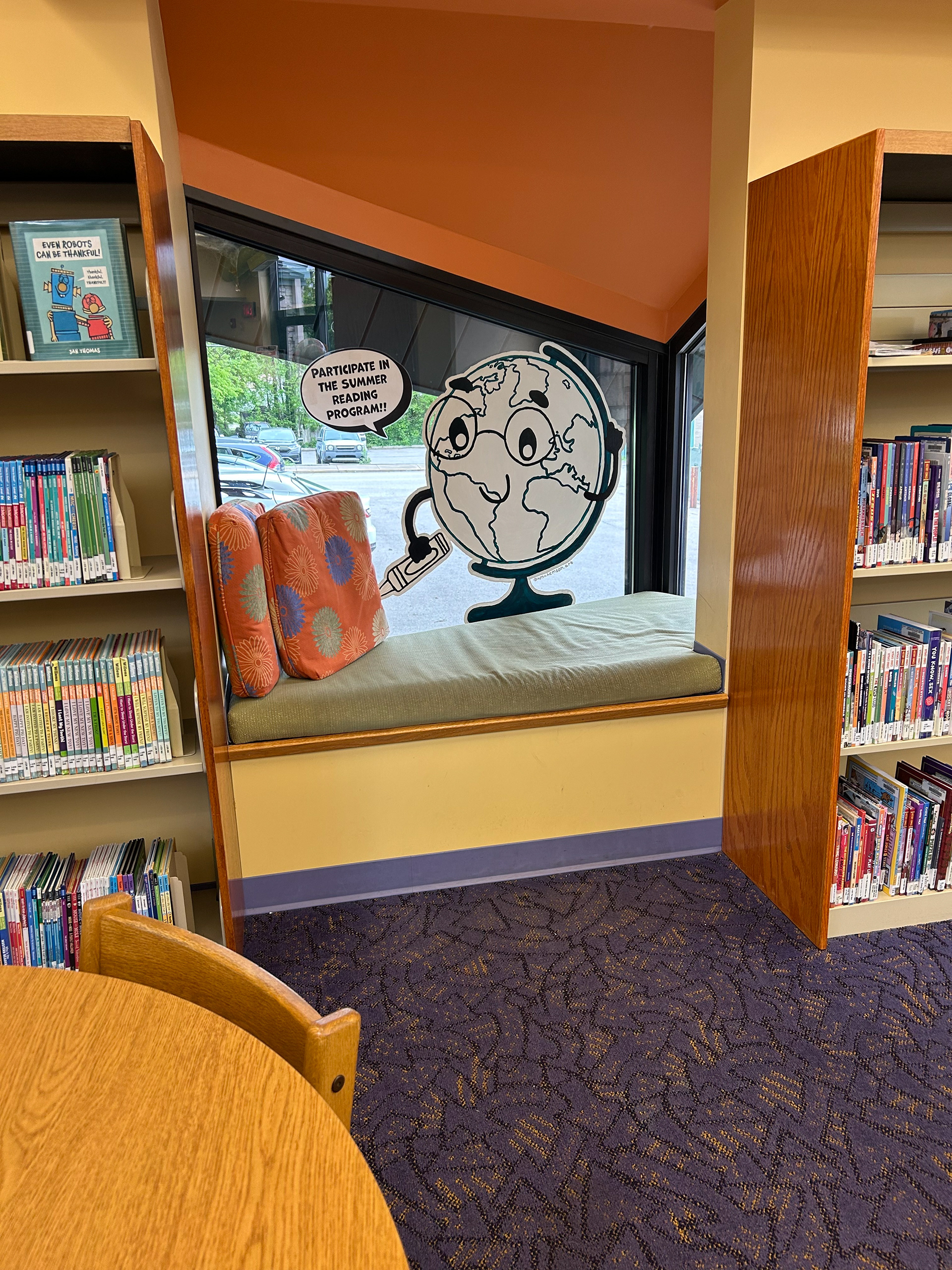 Summer Reading Window Painting Ellettsville Branch "Color Our World" May 2025