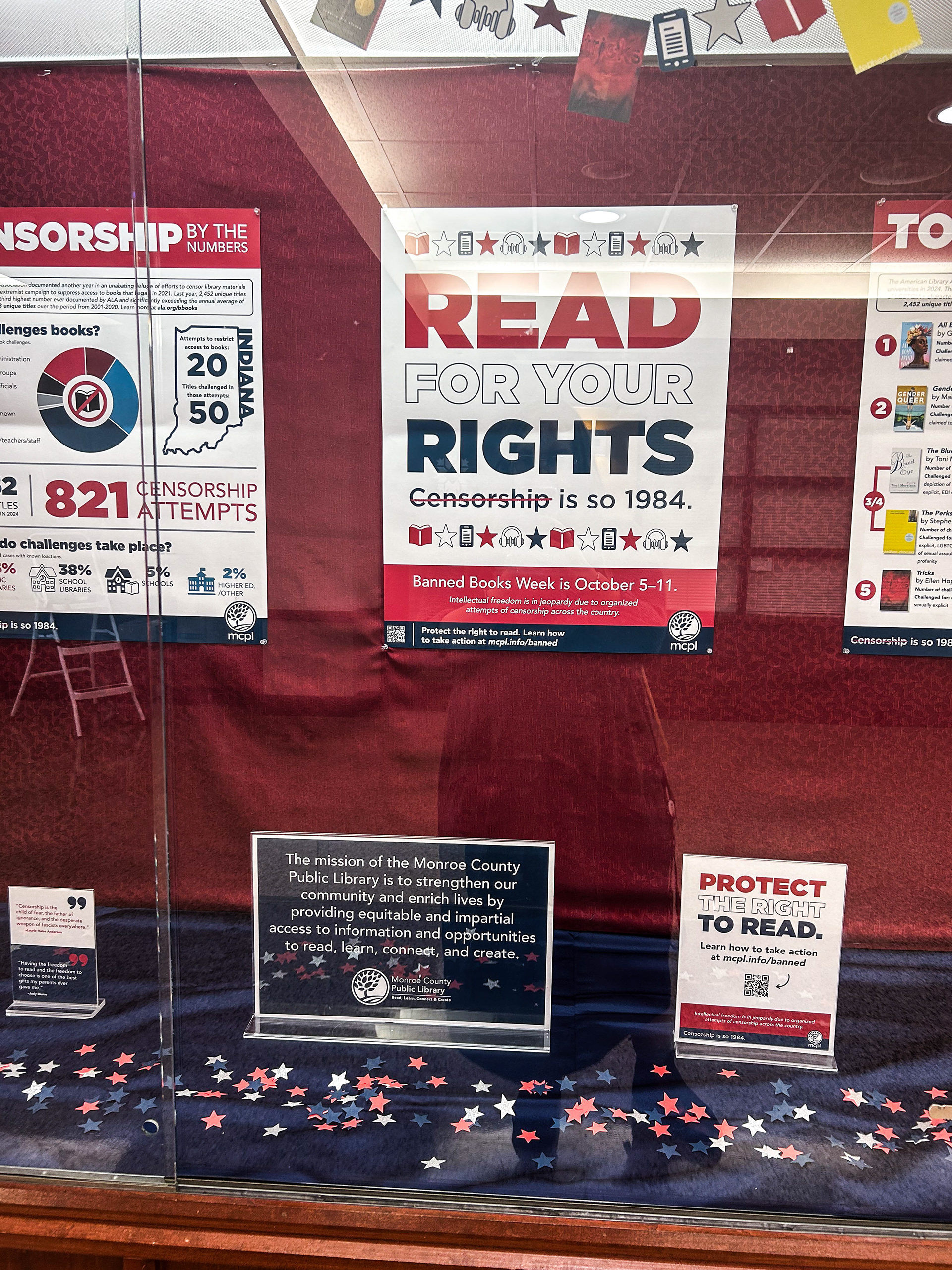 Banned Books Week City Hall Display