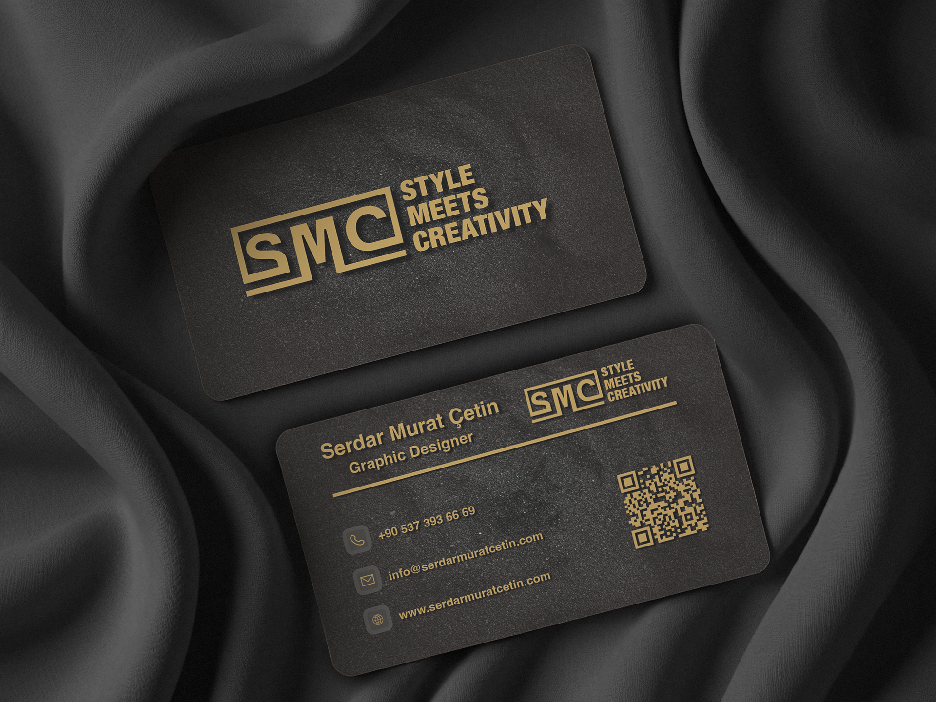 An elegant business card design tailored for personal branding with refined details.