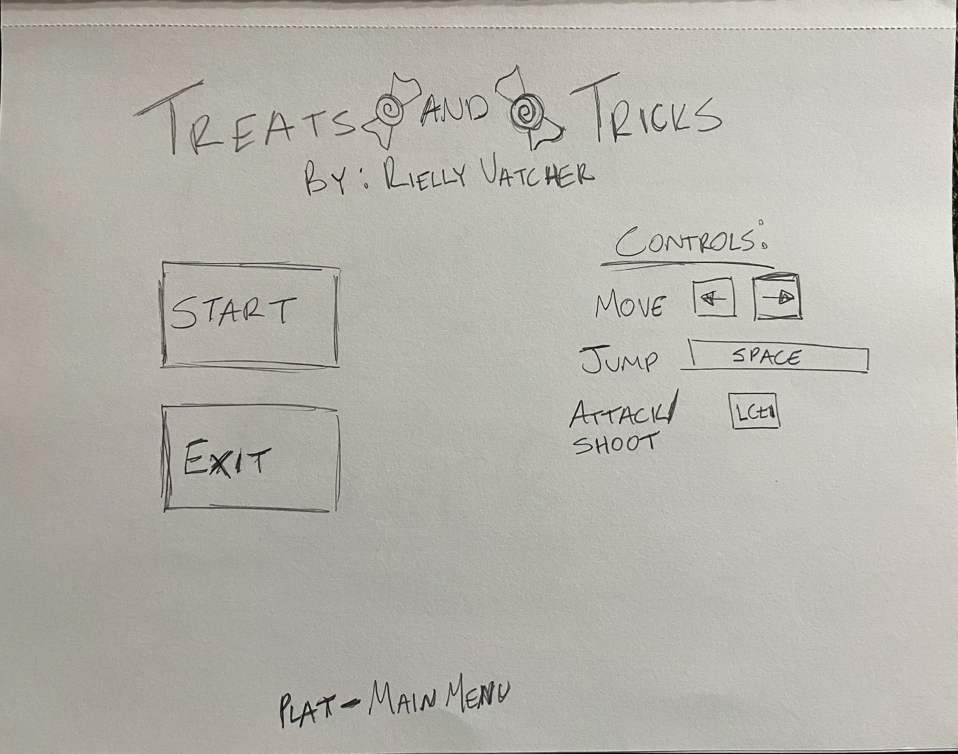 Main Menu Concept Sketch