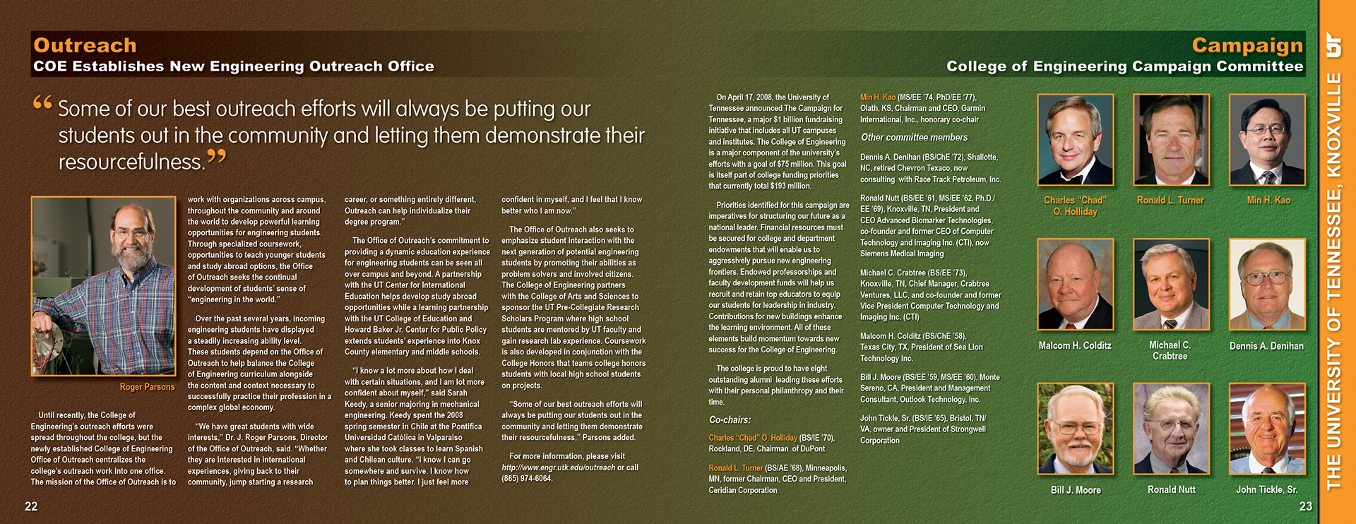 University of Tennessee College of Engineering Annual Report 2009. p22-23