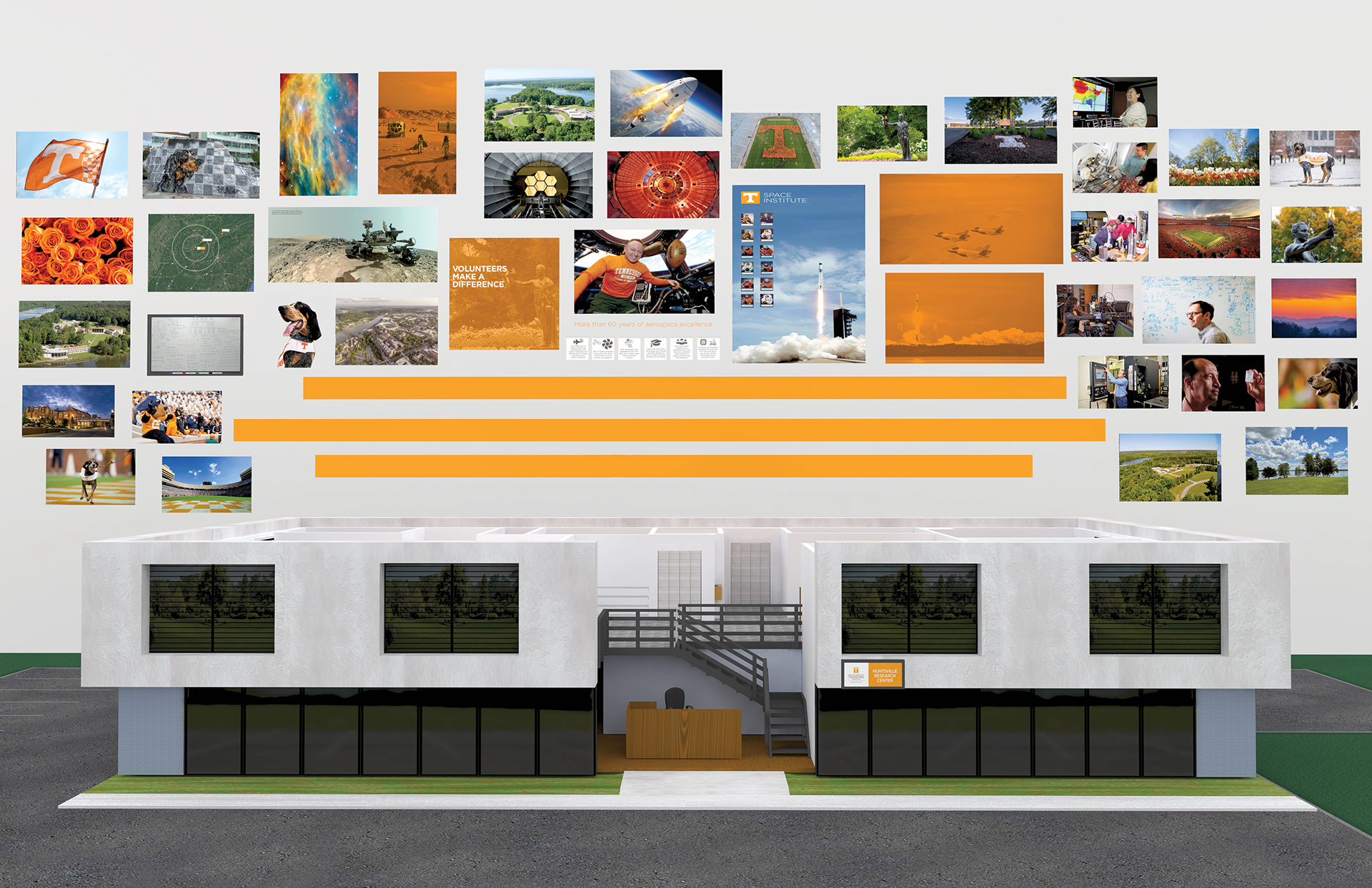 UTSI Environmental Branding 3d Render