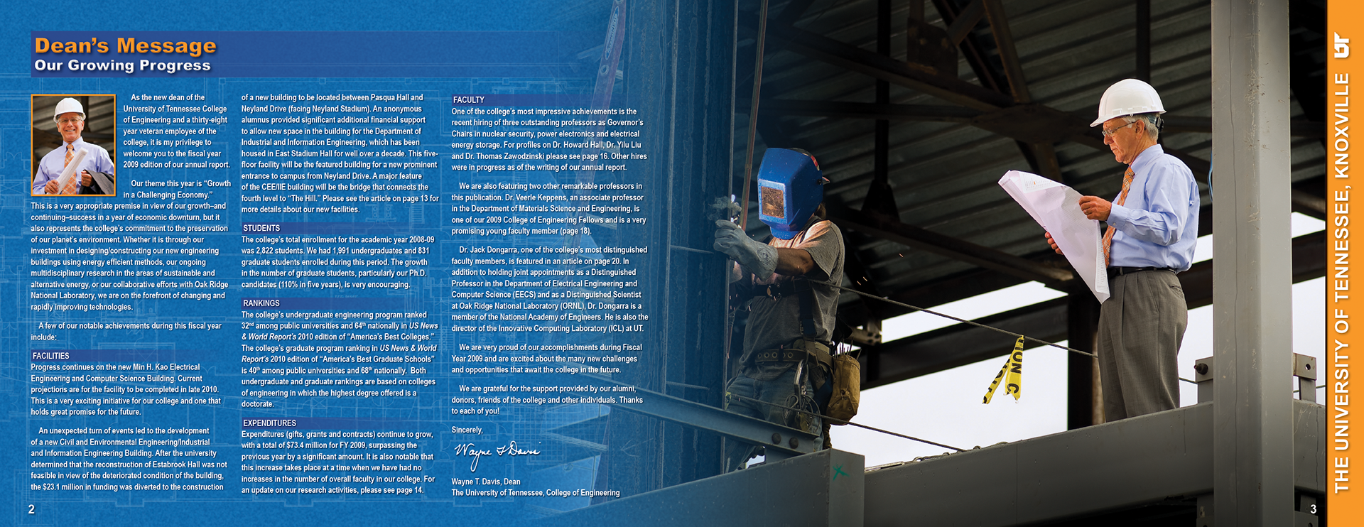 University of Tennessee College of Engineering Annual Report 2009. p2-3