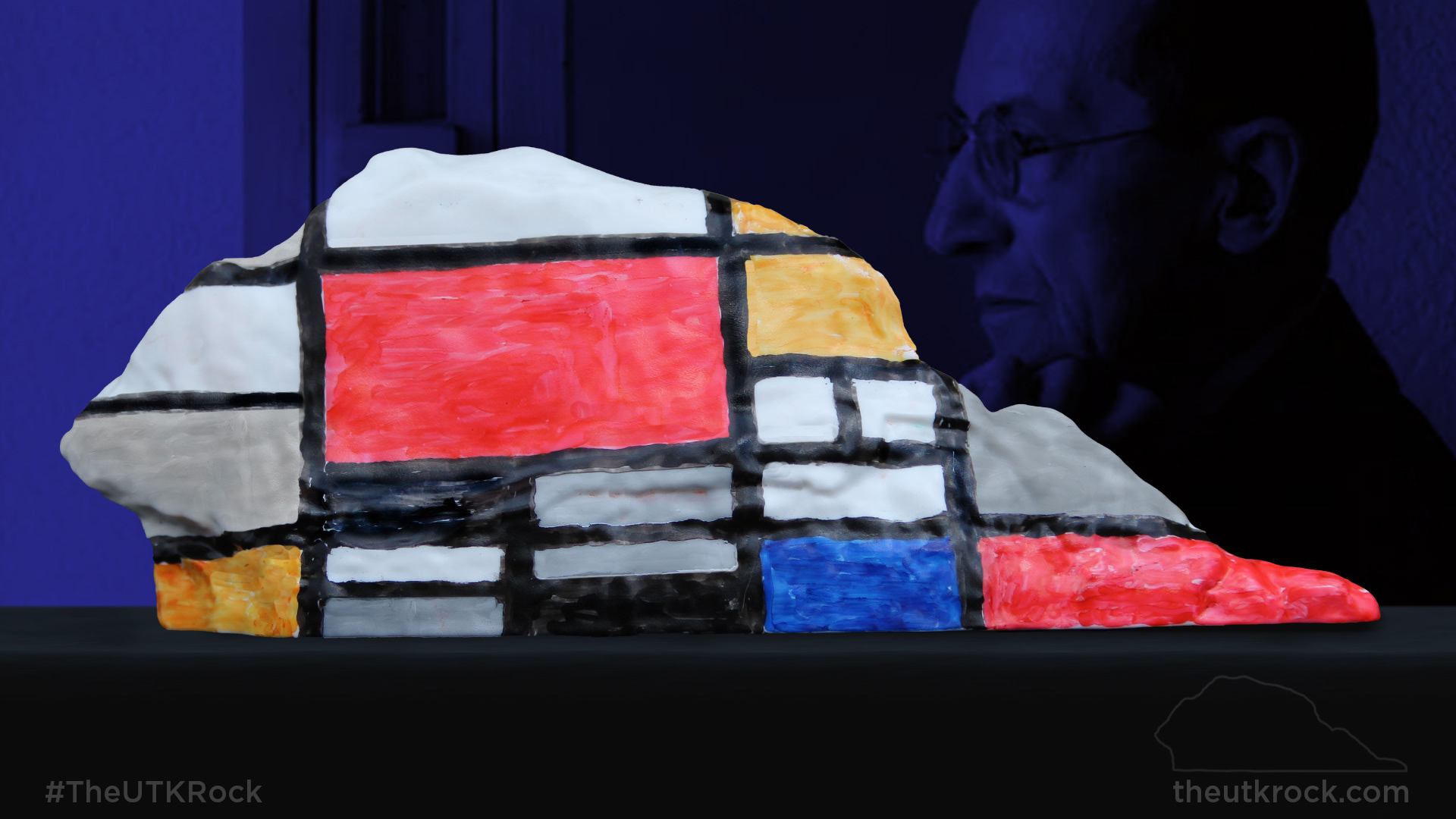 Piet Mondrian Dry Erase Rock Art