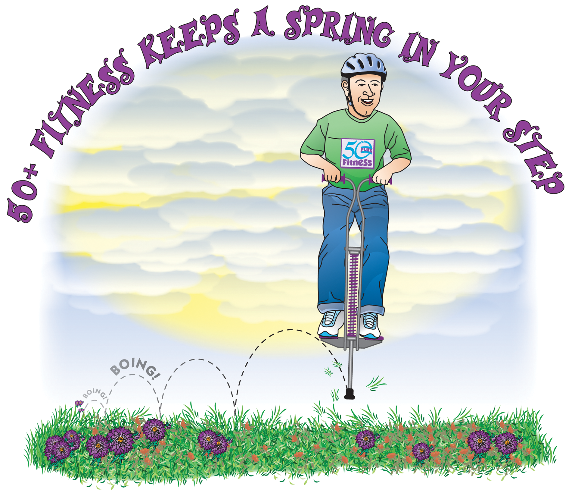 T-Shirt Illustration for 50+ Fitness at Covenant Health