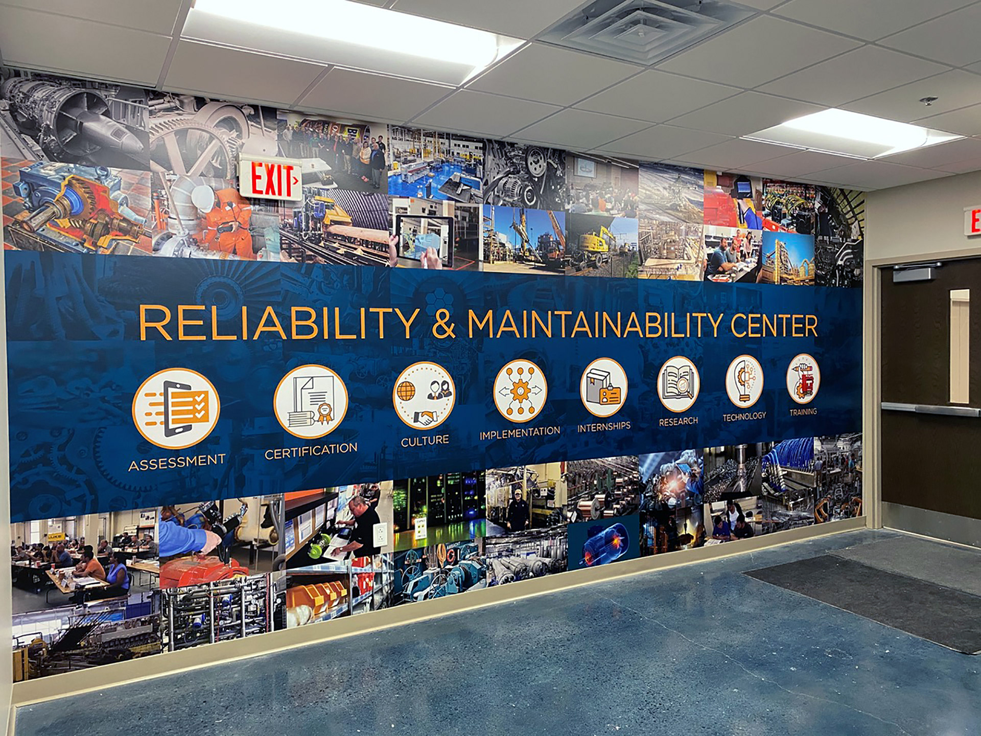 University of Tennessee Reliability & Maintainability Center Wall Graphic installed.