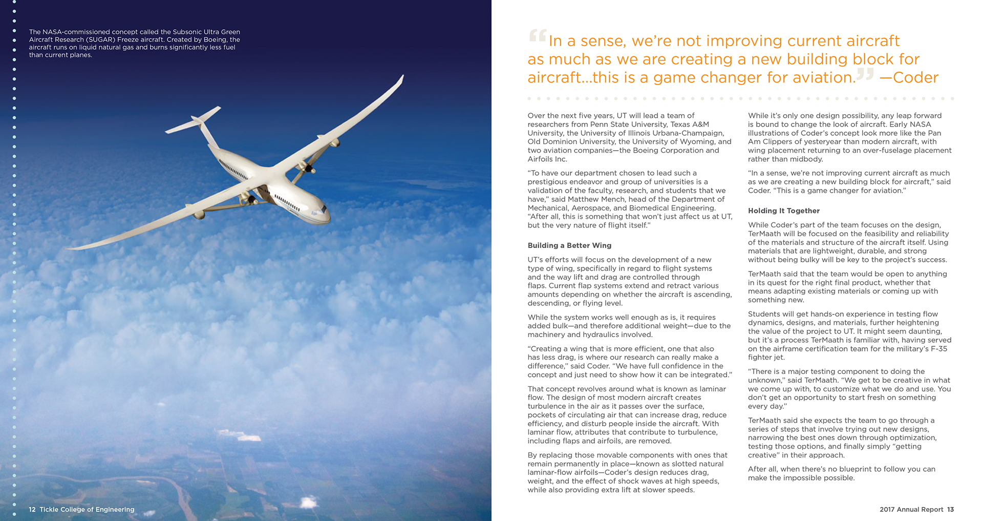 University of Tennessee Tickle College of Engineering 2017 Annual Report. p 12-13