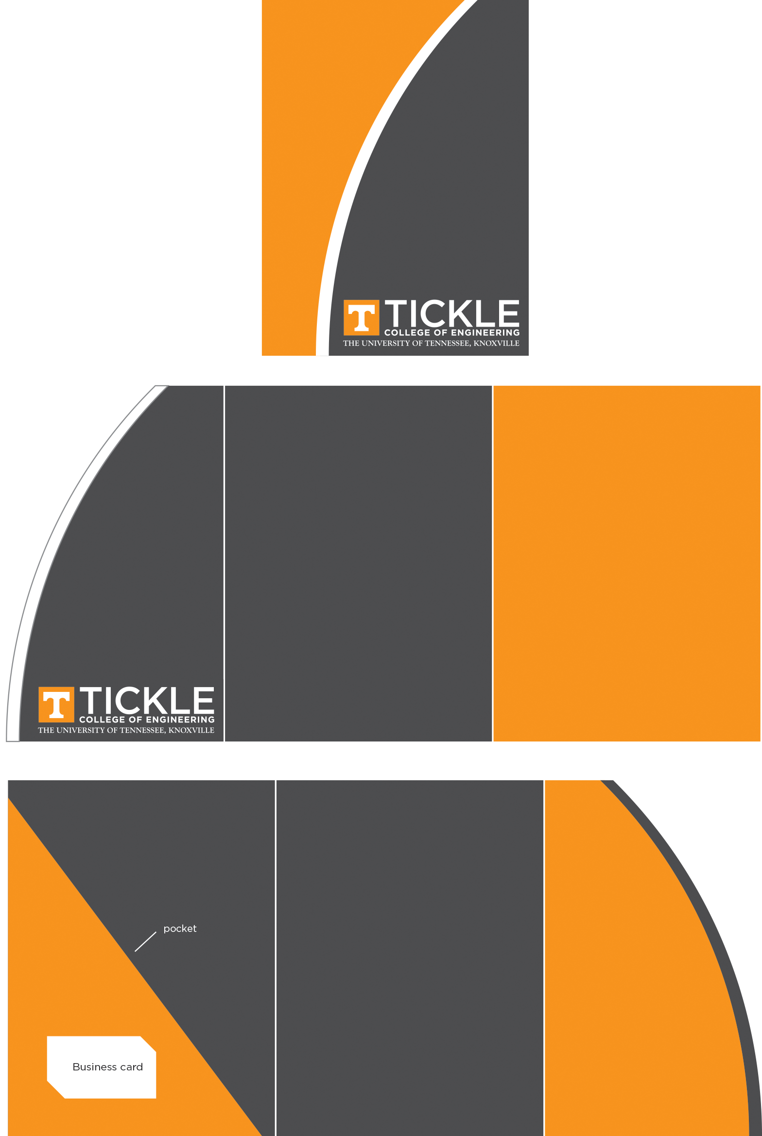 University of Tennessee Tickle College of Engineering Branding/Design Die-Cut Folders
