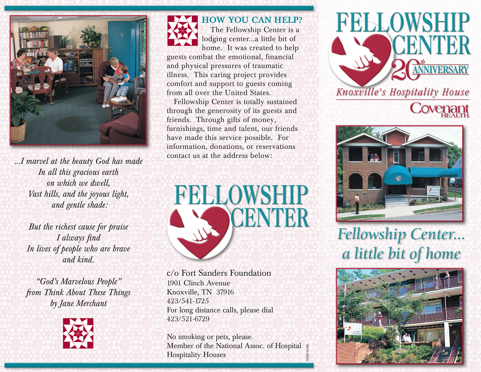 Fellowship Center Twentieth Anniversary Brochure