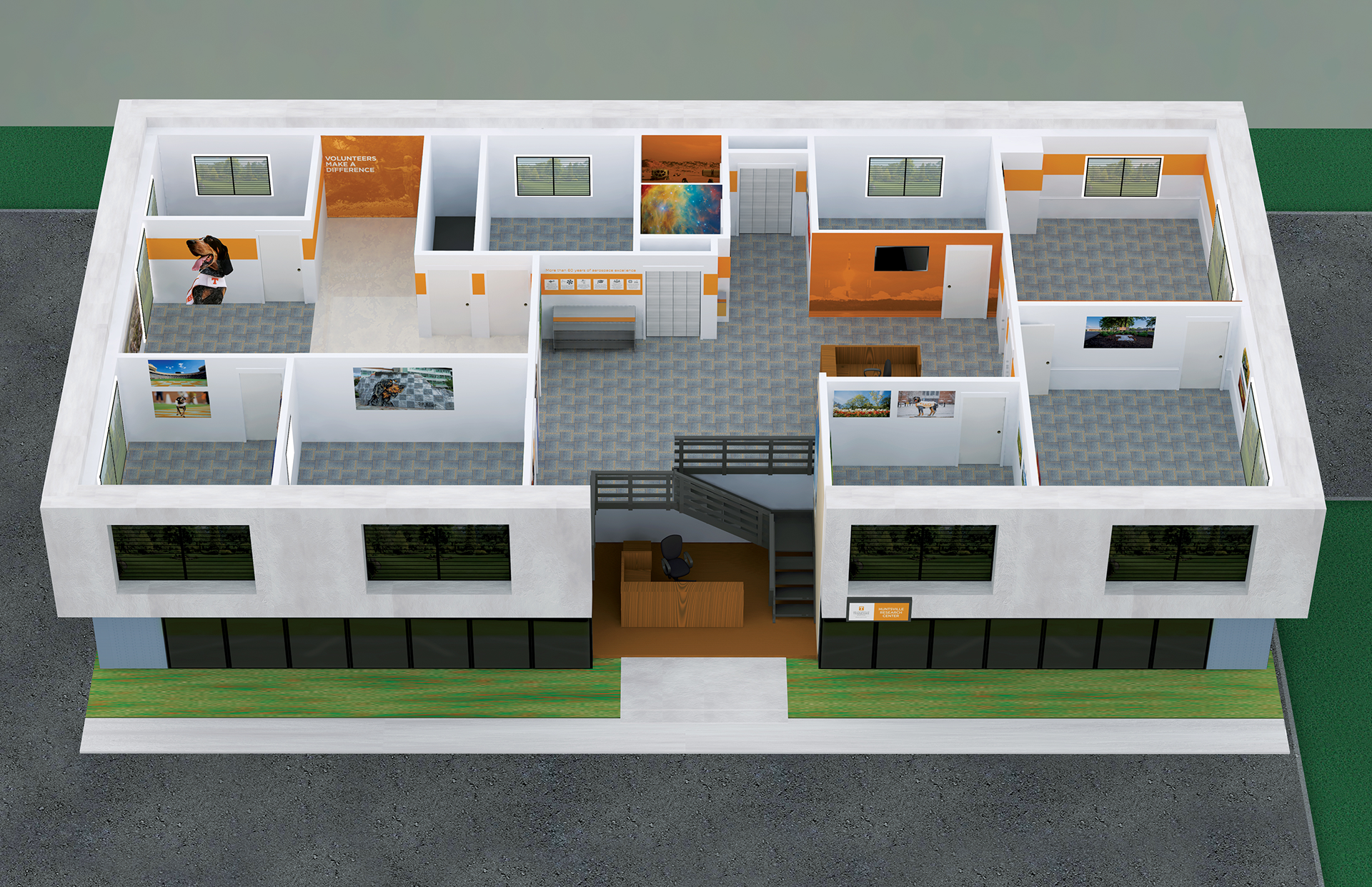UTSI Environmental Branding 3d Render