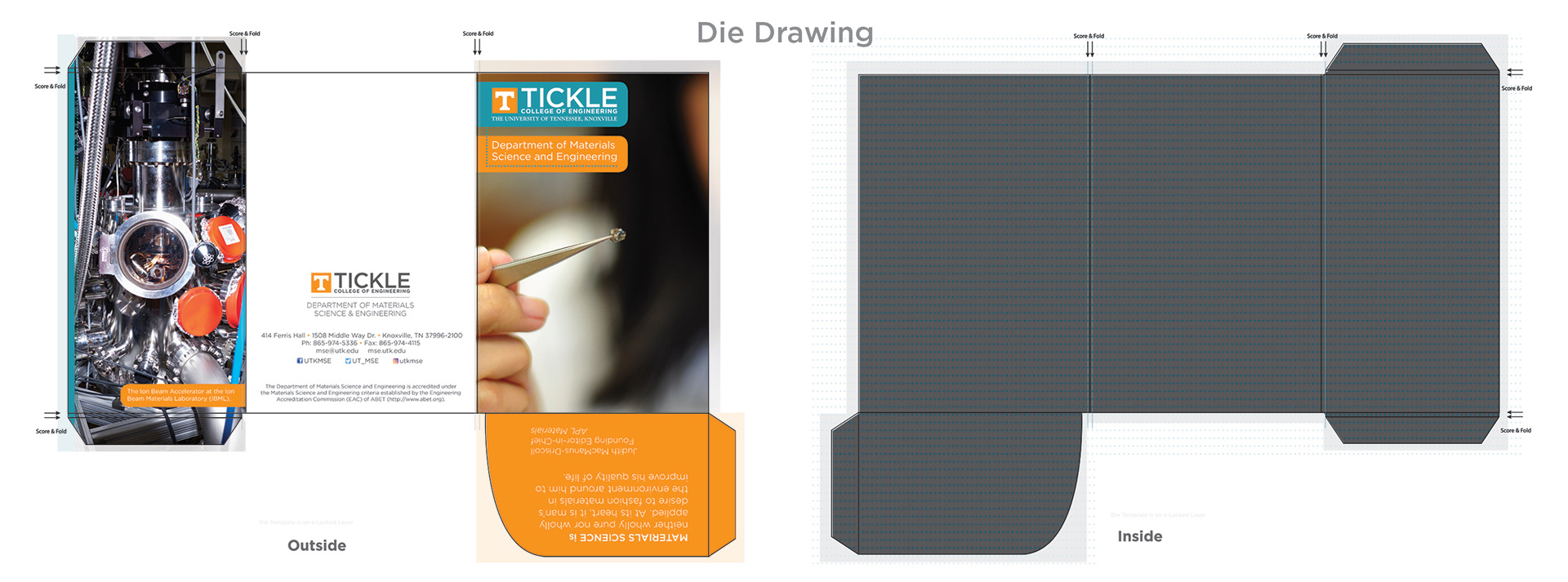 MSE Graduate Recruitment Folder Die Drawing