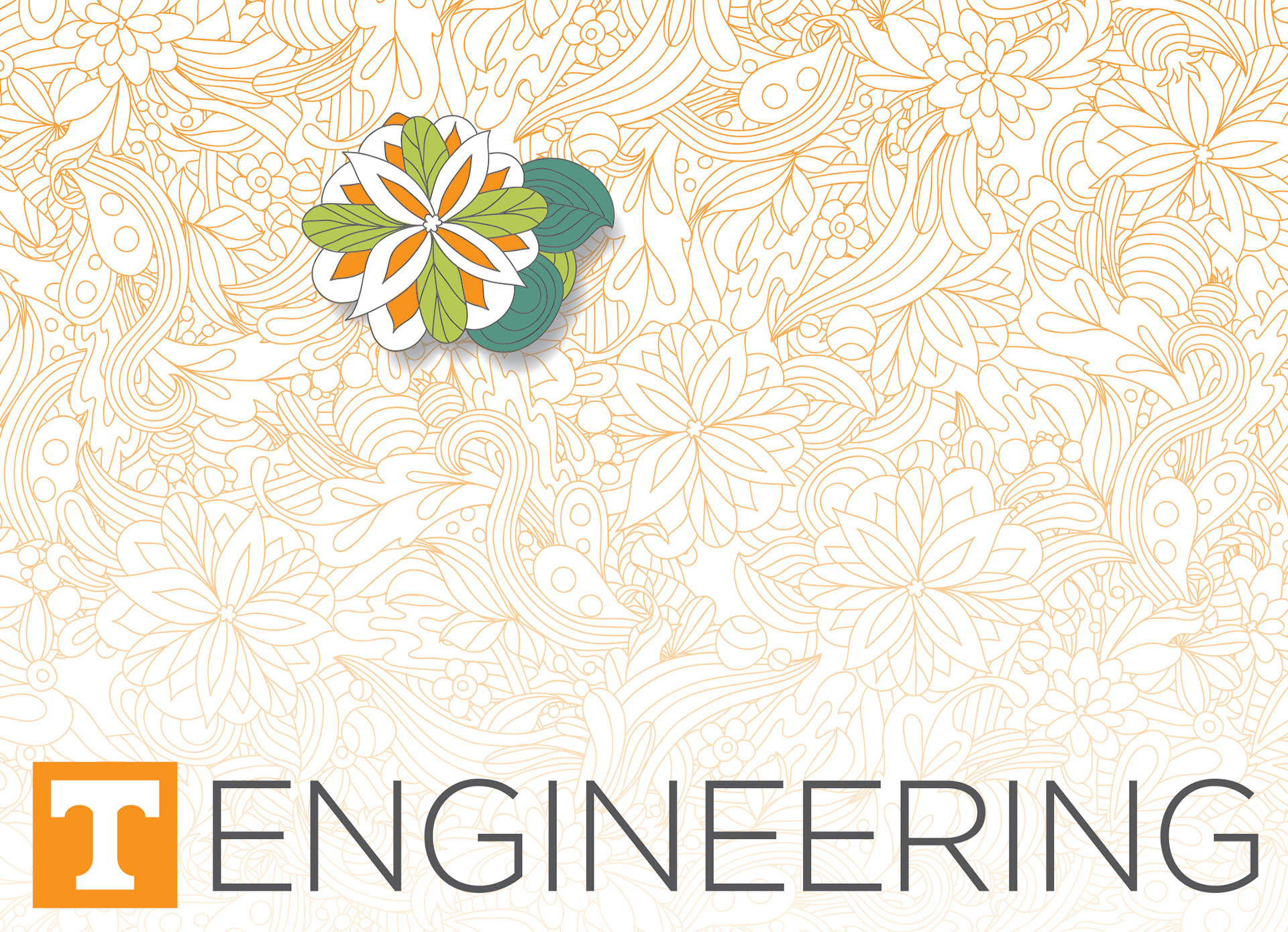  5" x 7" Note Cards featuring the University of Tennessee Tickle College of Engineering's new engineering complex, students and engineering professors. Photoshop & Illustrator