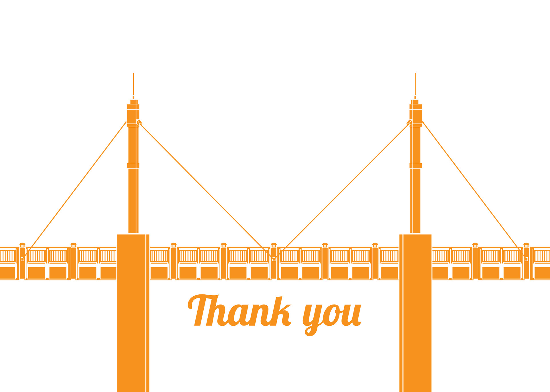  5" x 7" Note Cards featuring the University of Tennessee Tickle College of Engineering's Bridge. Adobe Illustrator