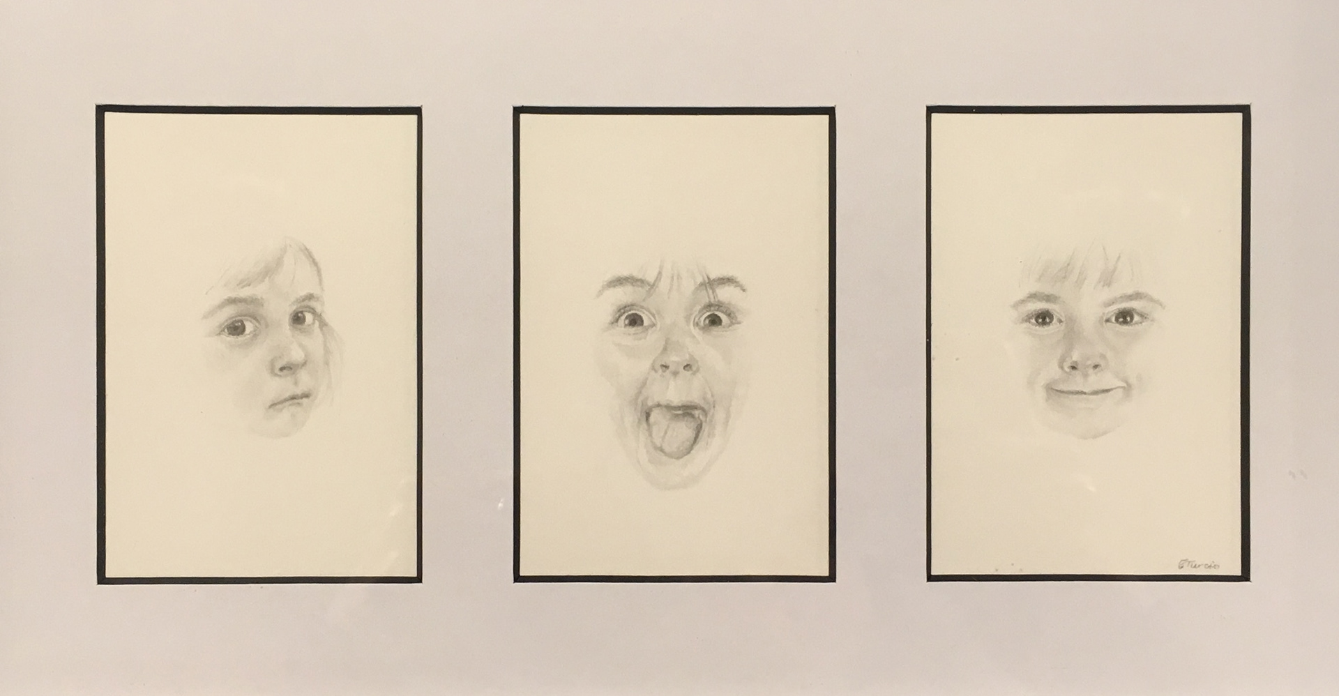 The Eva Express, Graphite 2 x 3 triptych